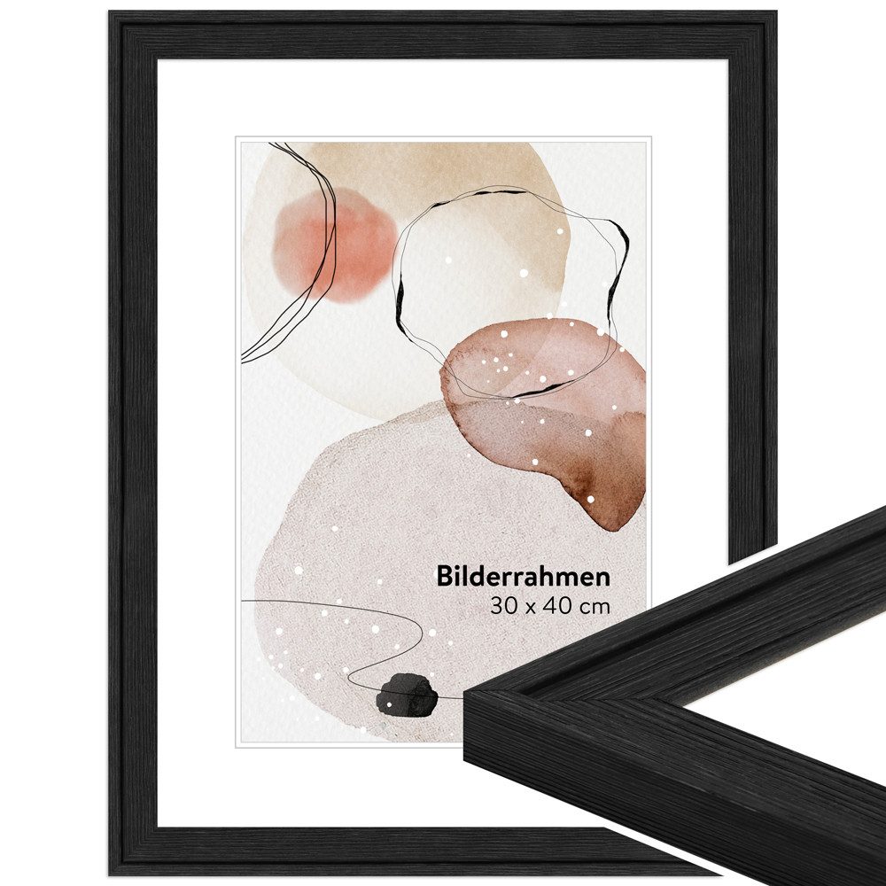 WANDStyle Bilderrahmen H120, Schwarz, gemasert, aus günstig online kaufen