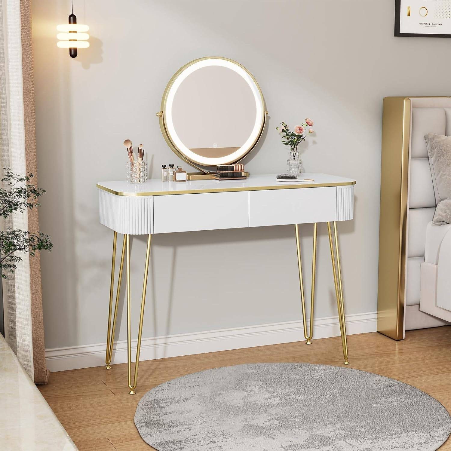 EUGAD Schminktisch (1-St), mit LED-Beleuchtung, einstellbare Helligkeit, mi günstig online kaufen