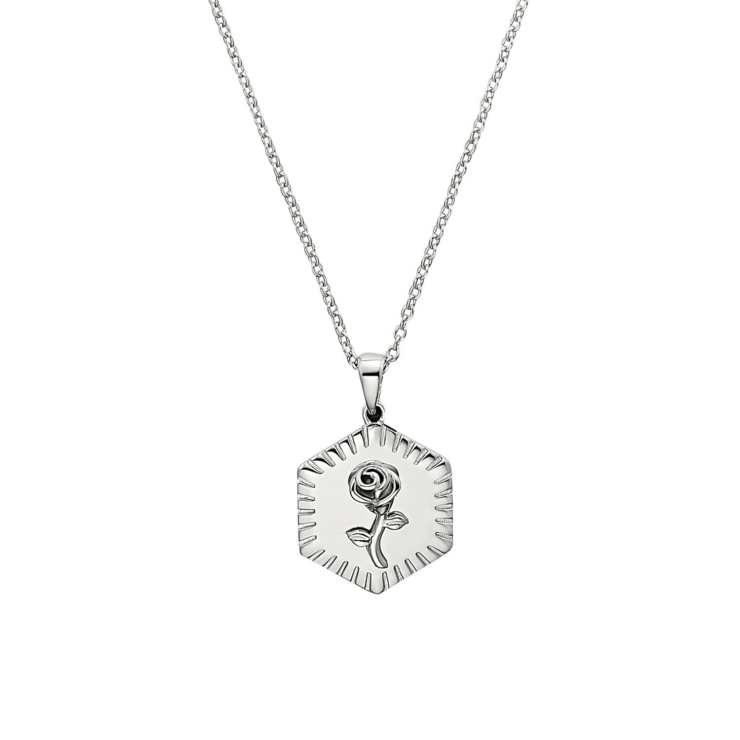 Noelani Silberkette für Damen, 925 mit Kette Silber, Sterling (1-tlg., Anhänger) Rose