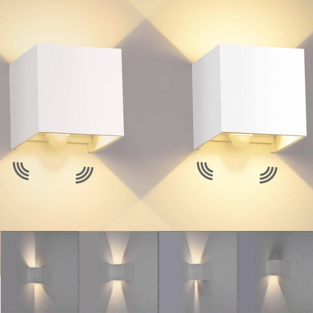 LETGOSPT Wandleuchte 2x LED Wandleuchten 7W günstig online kaufen