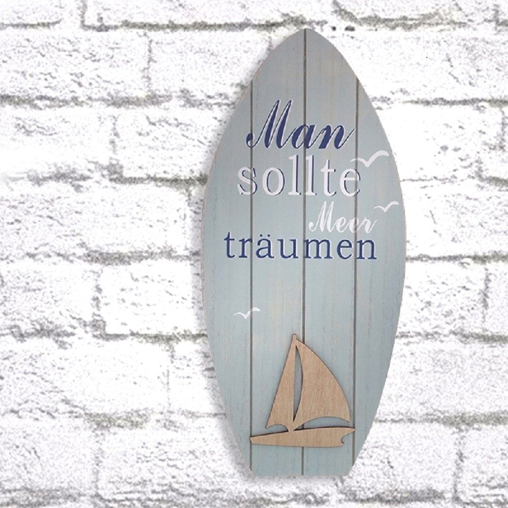 Linoows Holzbild Wandschild, Schild wie Surfbrett, günstig online kaufen