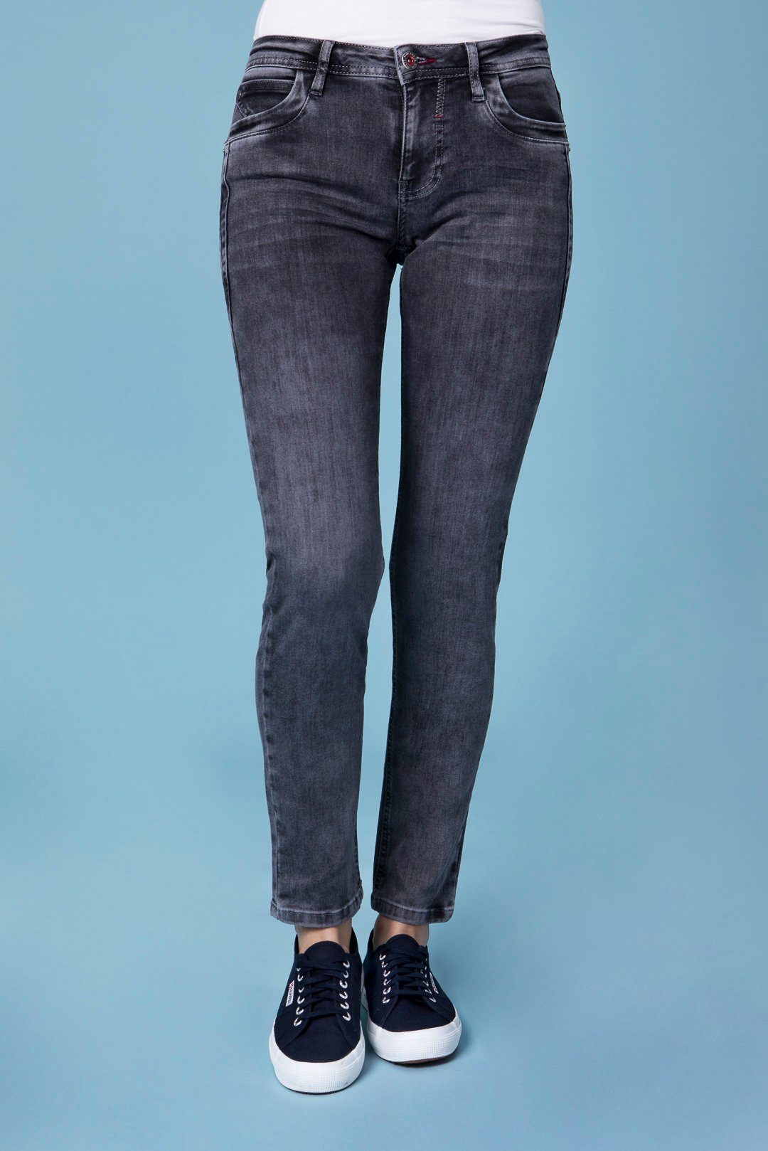 BLUE FIRE Stretch-Jeans BLUE FIRE NANCY black denim used 1001.292