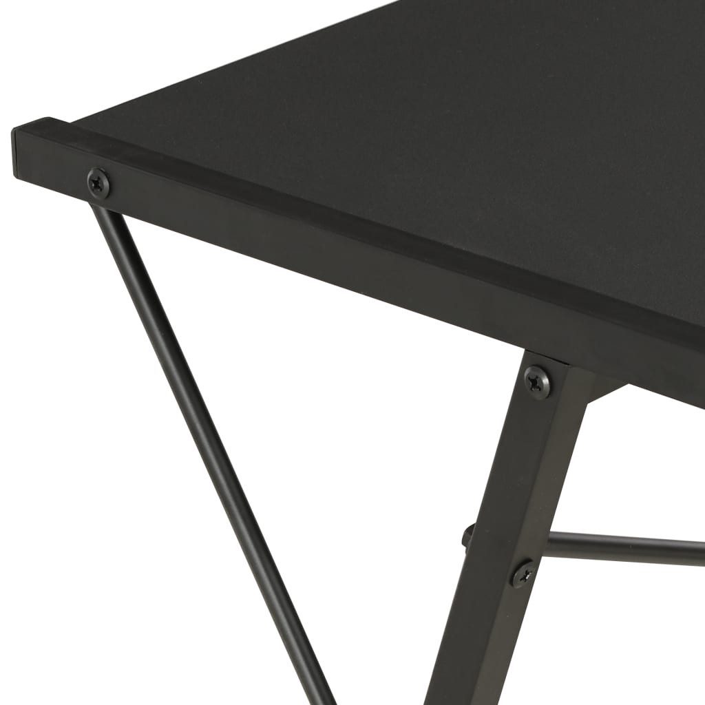 vidaXL Schreibtisch Schreibtisch mit Regal Schwarz 116×50×93 cm