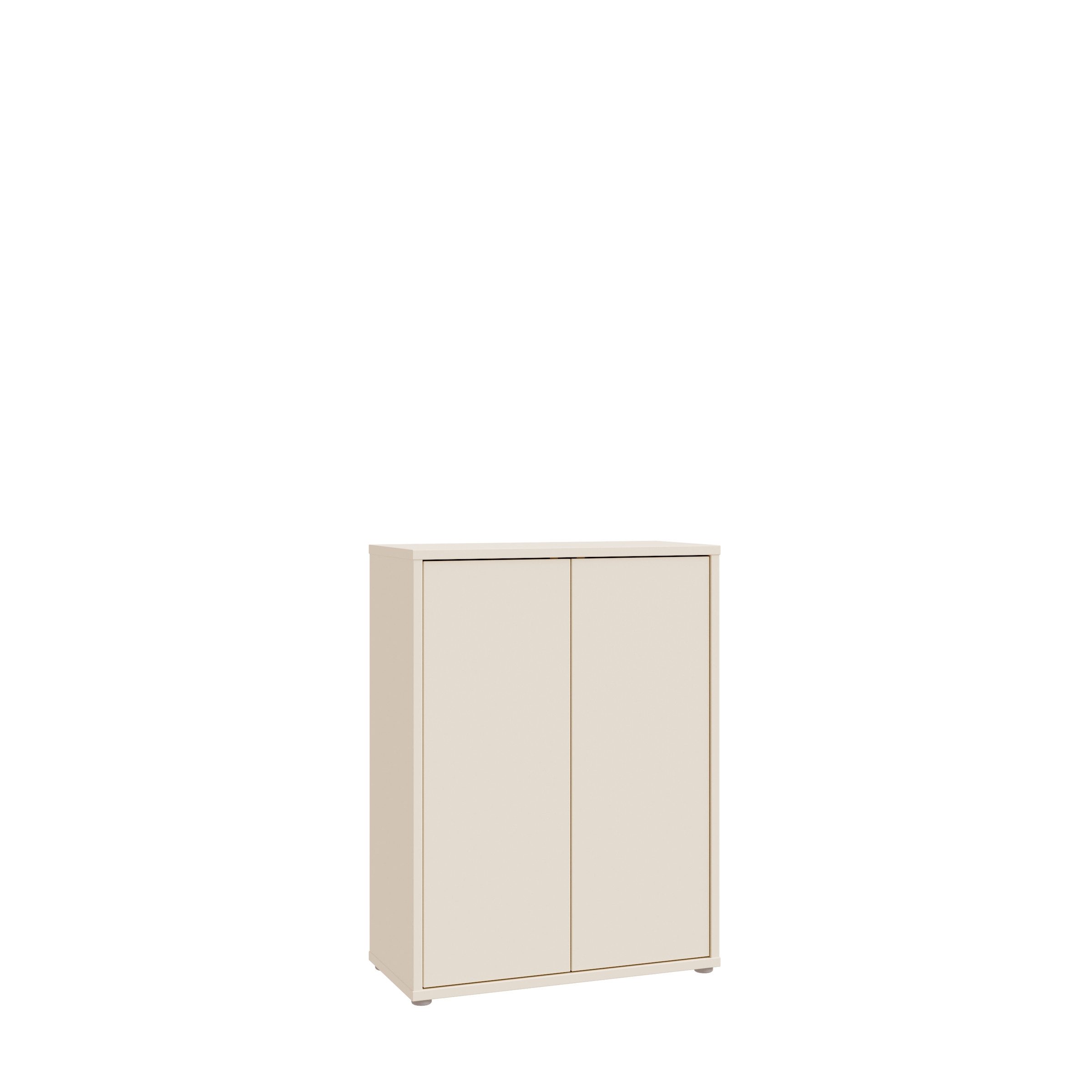 PREISBRECHER Schuhschrank ALICE SPRINGS 2 Türen, 4 Böden, sandfarbig - 74,5x99,1x34,9cm (BxHxT)