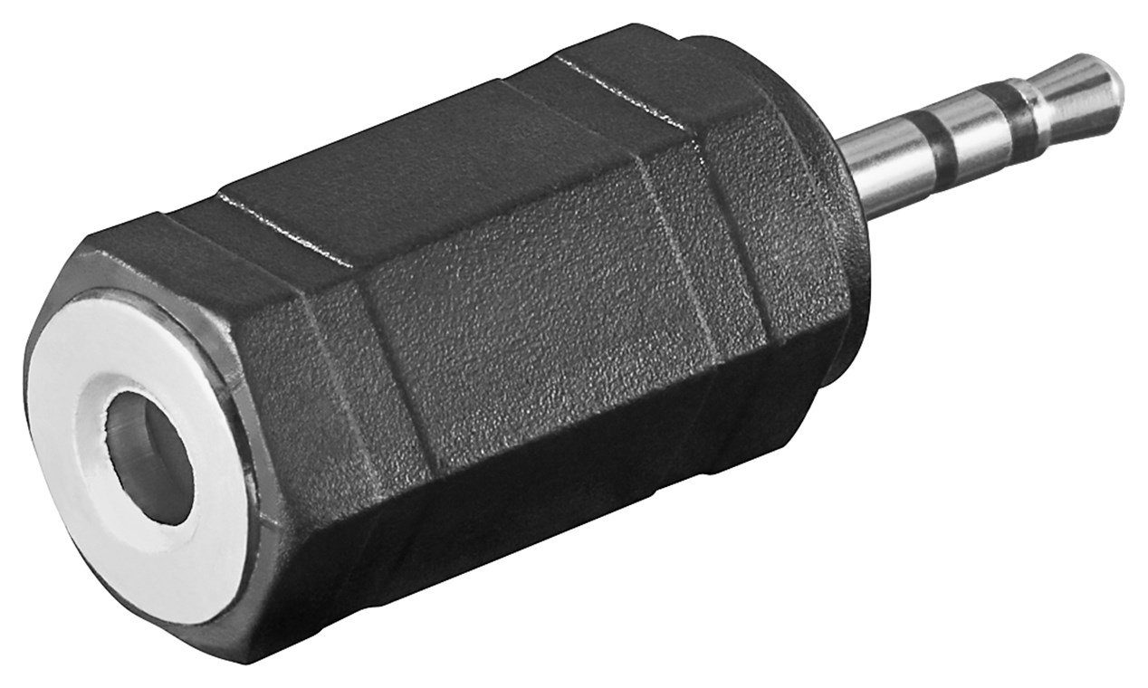 Goobay Klinkenstecker goobay Audio Adapter 2,5 mm stereo Stecker auf 3,5 mm stereo Kupplung