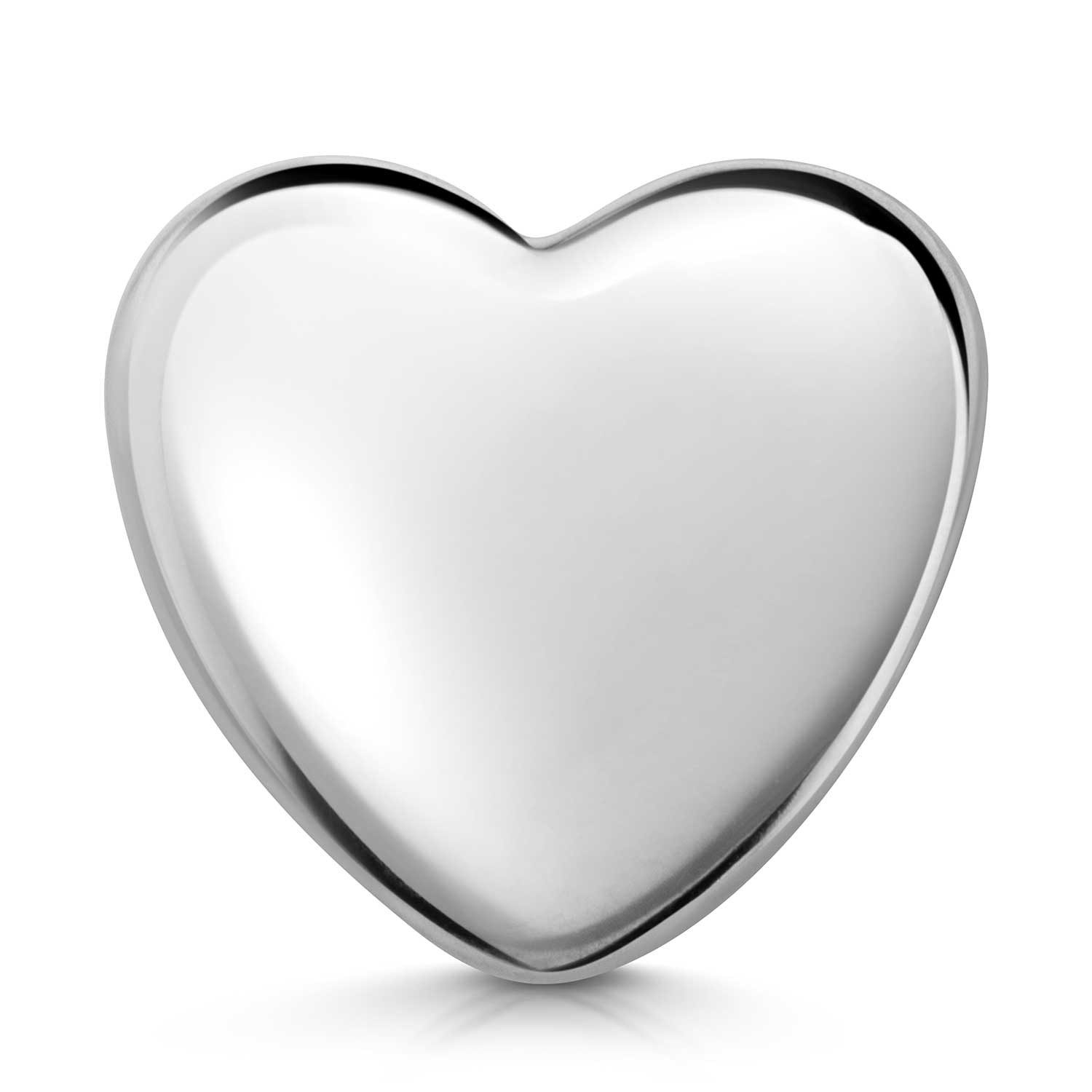 Materia Bead Herz Liebe Weißgold klassisch 814, 585 Weißgold