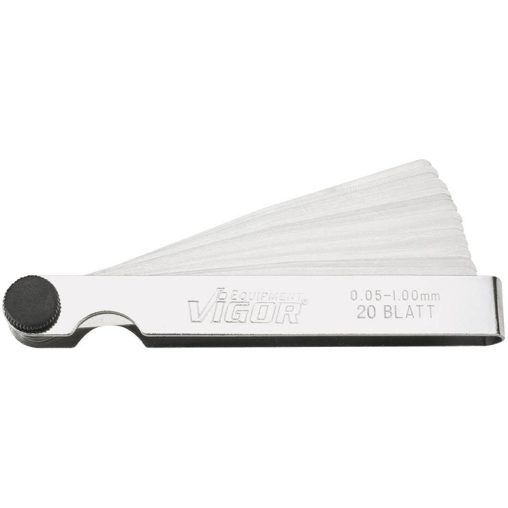 Fühlerlehre Fühlerlehren-Satz 0.05 - 1.0 mm 20 Blatt