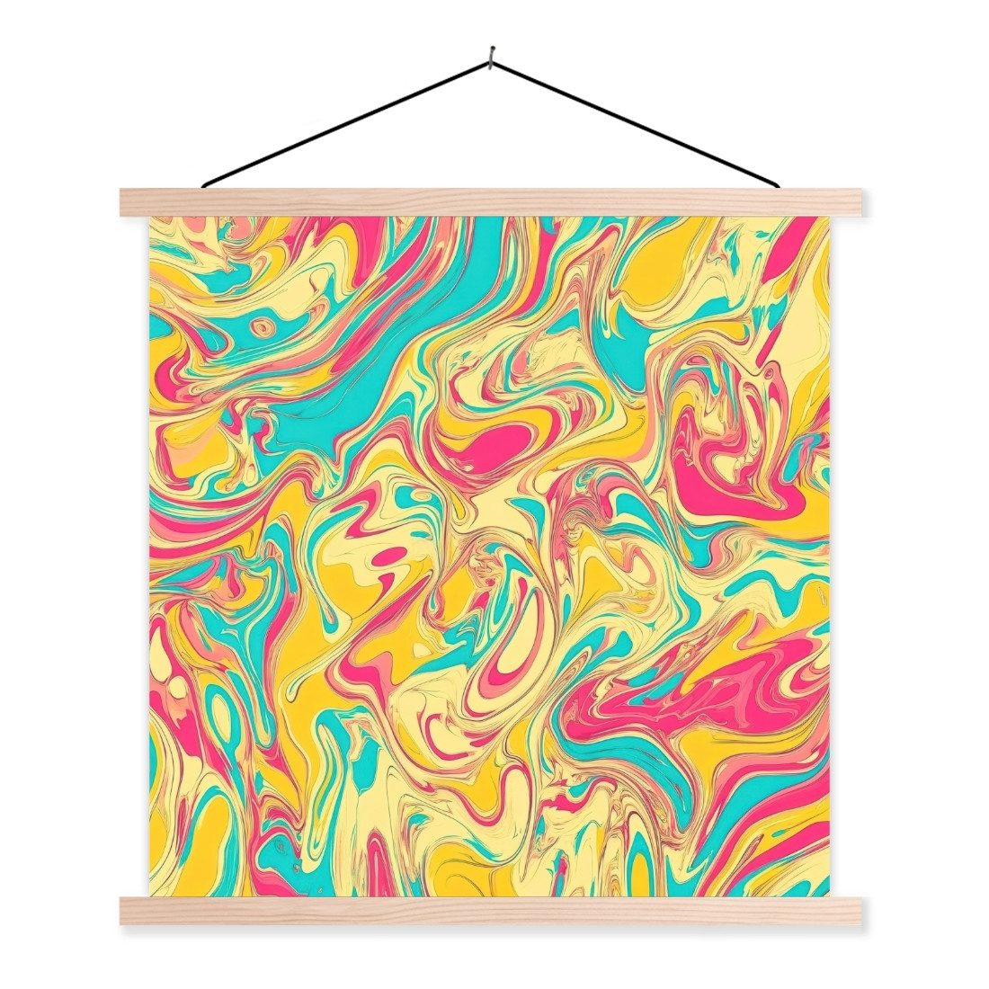 MuchoWow Poster Gelb - Rosa - günstig online kaufen
