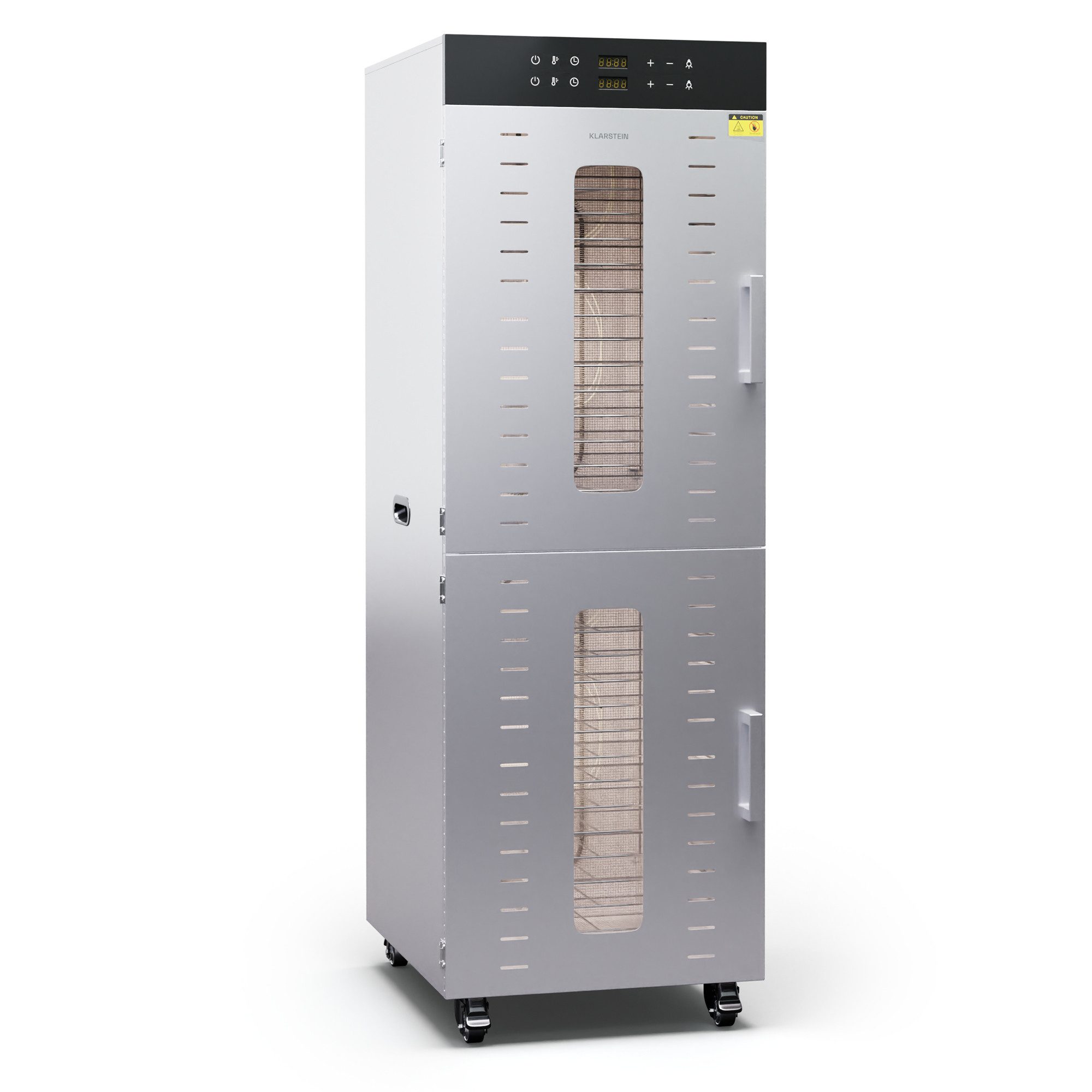 Klarstein Dörrautomat Master Jerky 500 Vertical 3000 W, Dörrautomat groß Pilze Obst Trockner Dörrgerät Dehydrator Edelstahl
