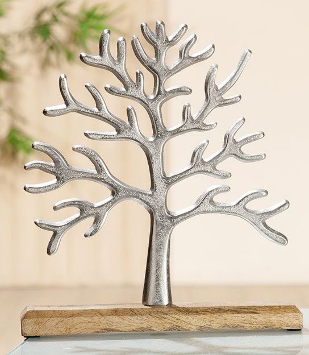 Mangoholz Indoor Alu + Lebensbaum Dekofigur Gilde - GILDE