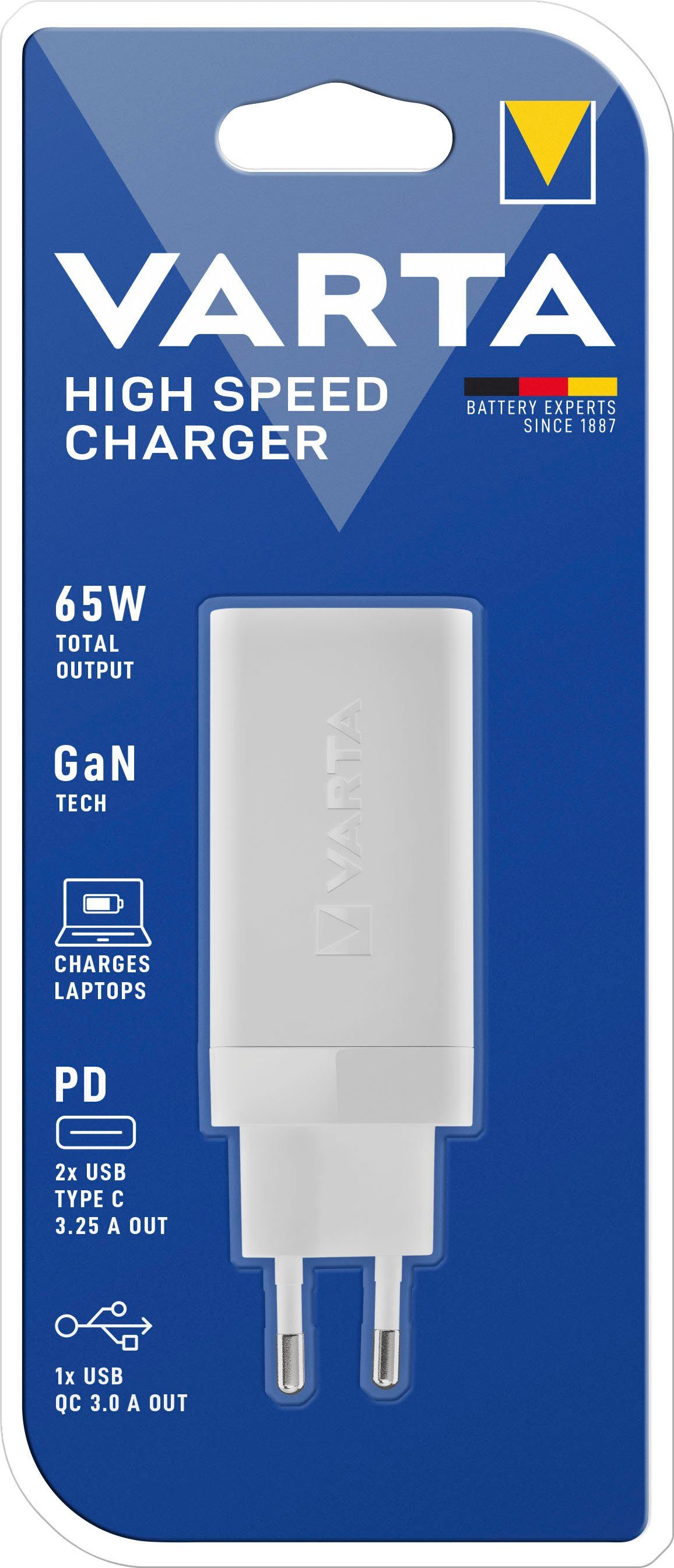 VARTA (1-tlg) High Batterie-Ladegerät Charger Speed