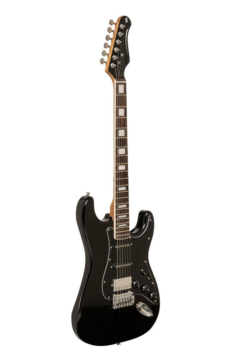 E-Gitarre SES-60 BLK E-Gitarre mit massivem Erlenkorpus