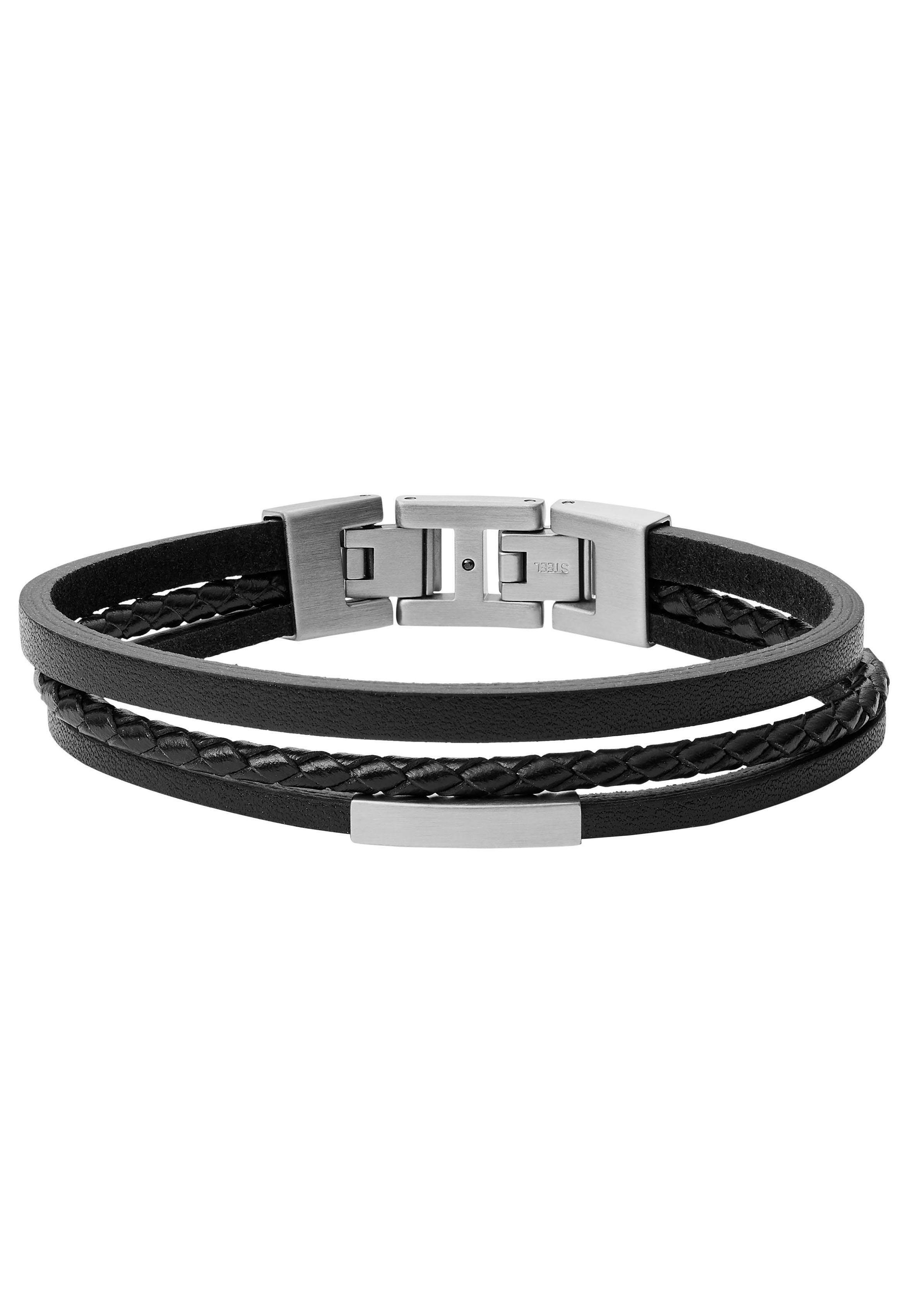 Fossil Armband Schmuck Geschenk Edelstahl Leder VINTAGE CASUAL