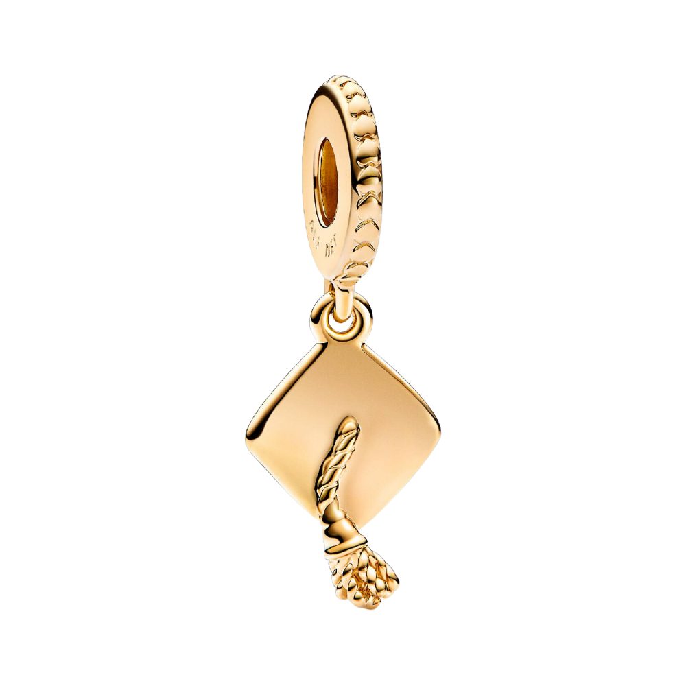 Pandora Charm-Einhänger SHINE-761892C00, Abschluss, Mütze, Vergoldet