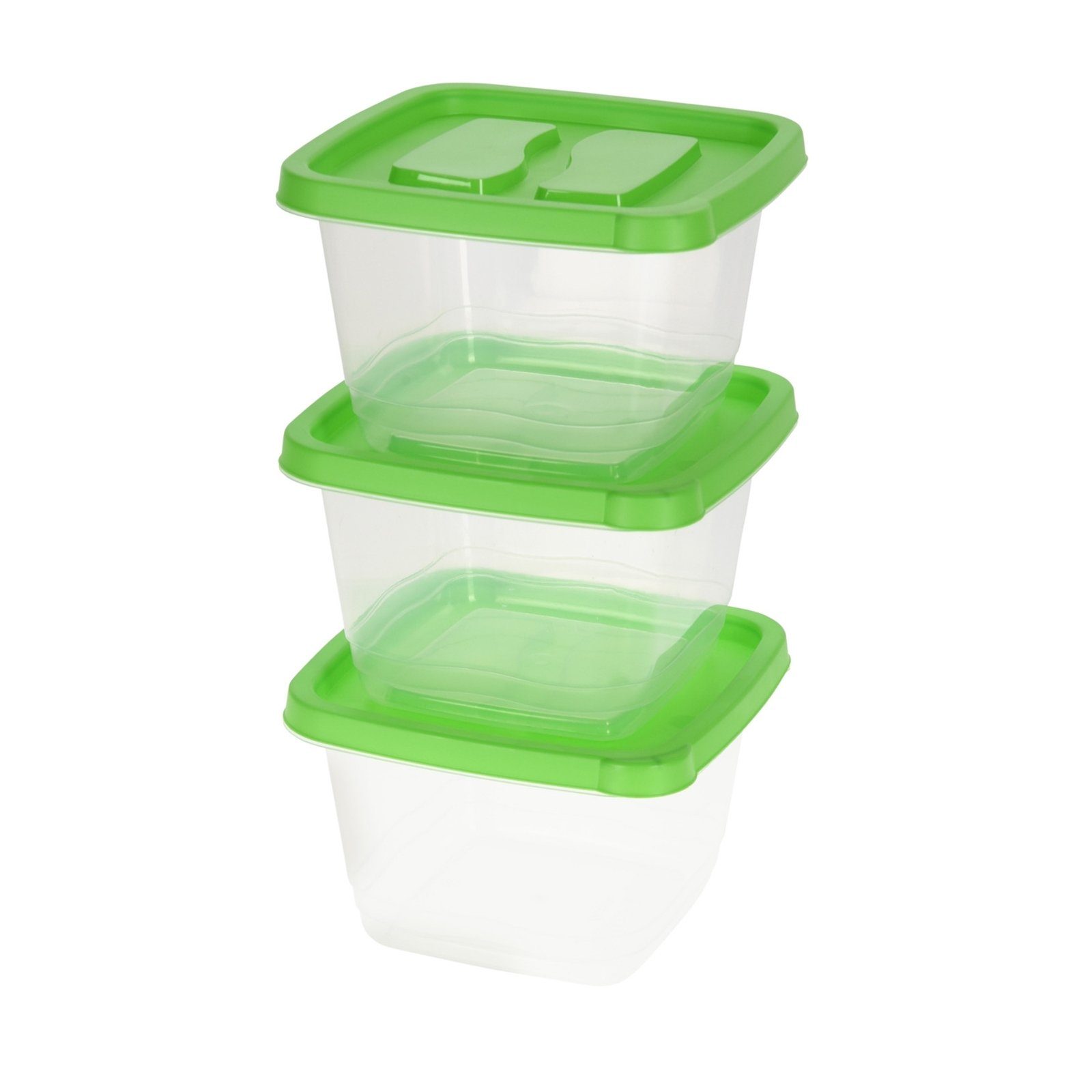 Vorratsdose Vorratsdosen-Set, 3-teilig Deckel Grün