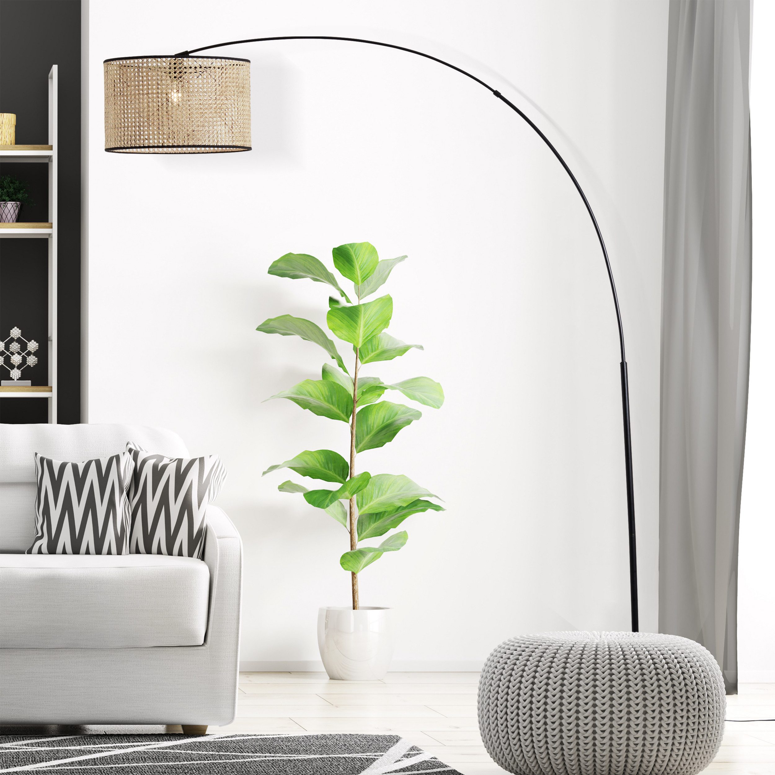 Lightbox Stehlampe, ohne Leuchtmittel, Große Bogenleuchte, günstig online kaufen
