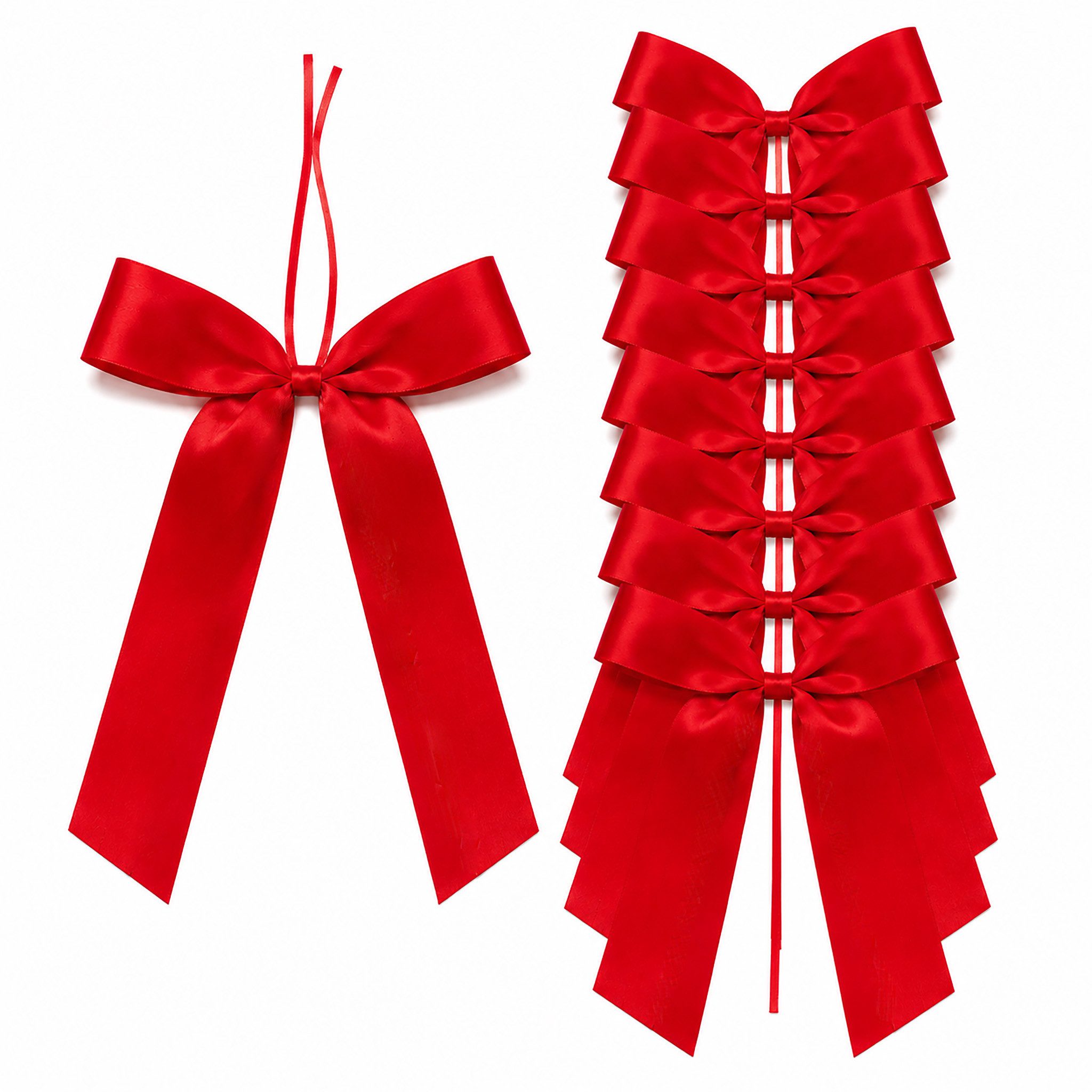 Creativery Geschenkband, Autoschleifen Hochzeit 11x16cm 10 Stück Rot