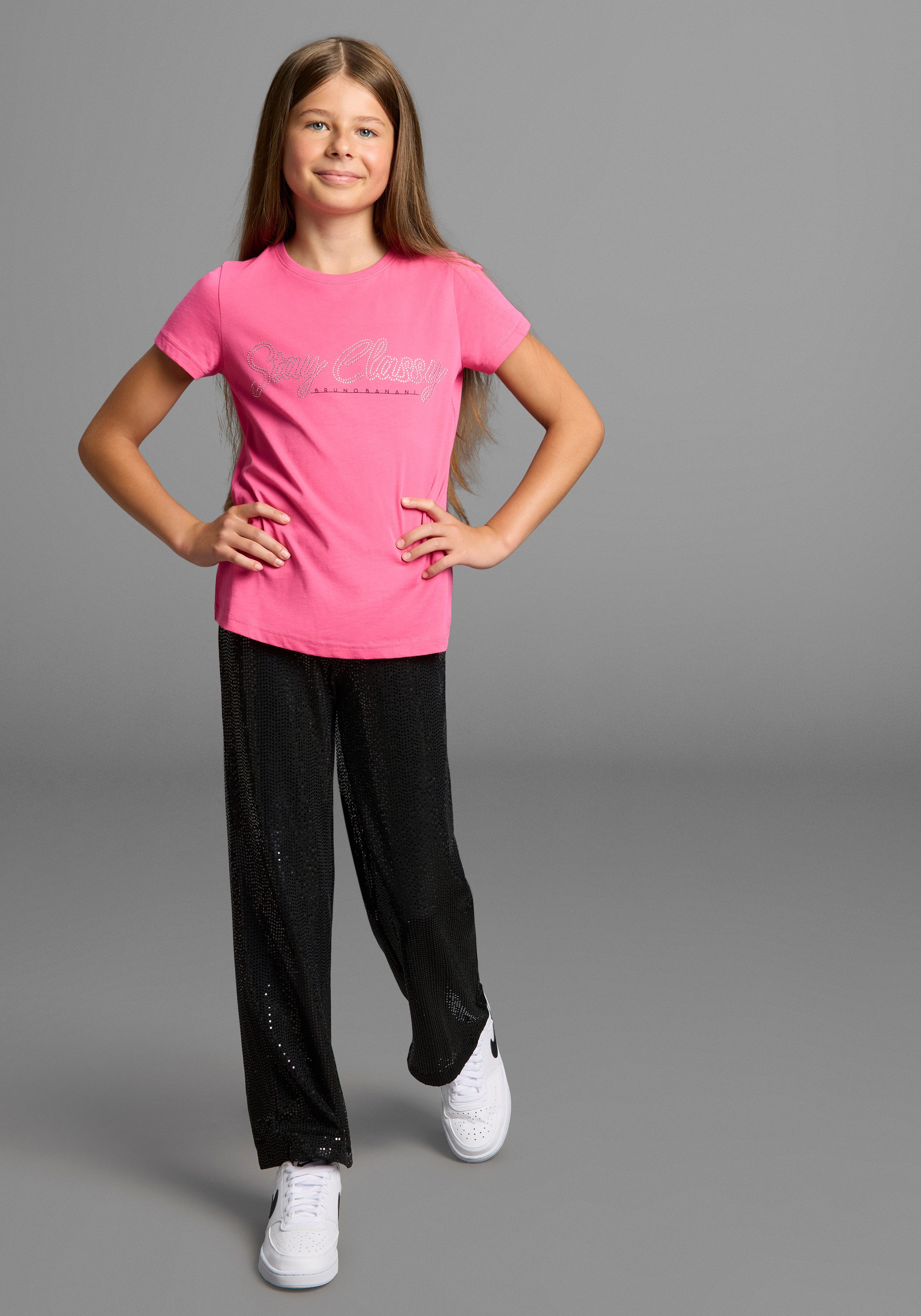 Bruno Banani Schlupfhose Glitzernde Hose mit weitem Bein, für Mädchen Für TEENS. Weite Pailletten-Hose – Bild 4 von 5