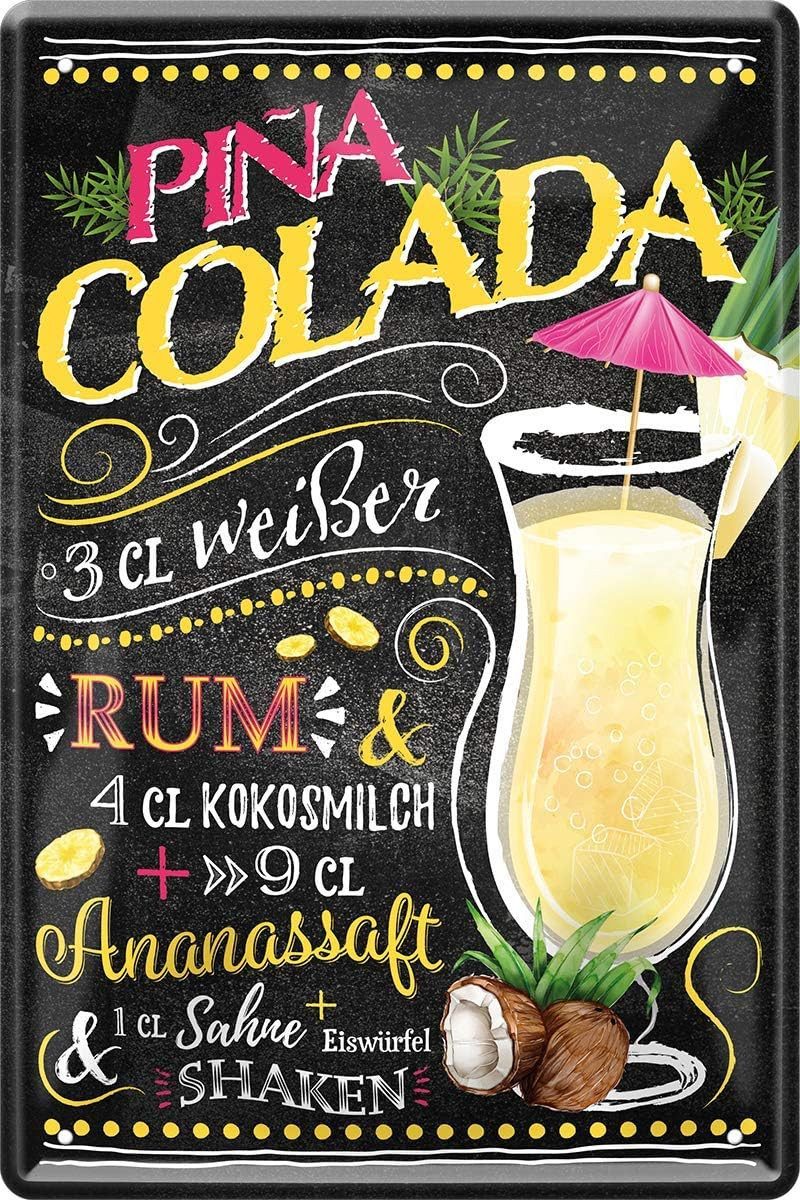WOGEKA ART Metallbild Pinacolada - Cocktail günstig online kaufen