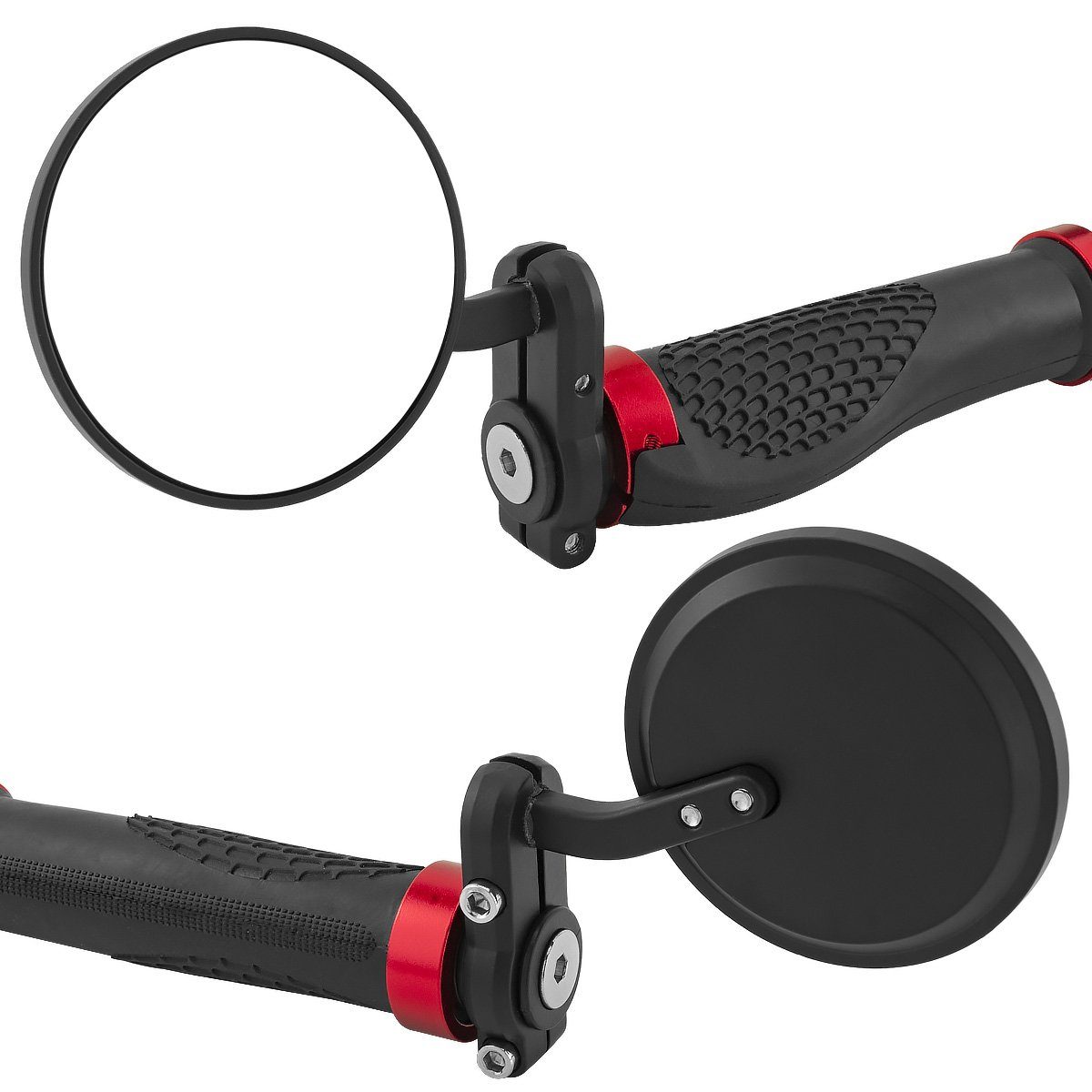 Fahrradspiegel Fahrrad Rückspiegel Motorrad Einschraubspiegel für Lenkerenden E-Bike