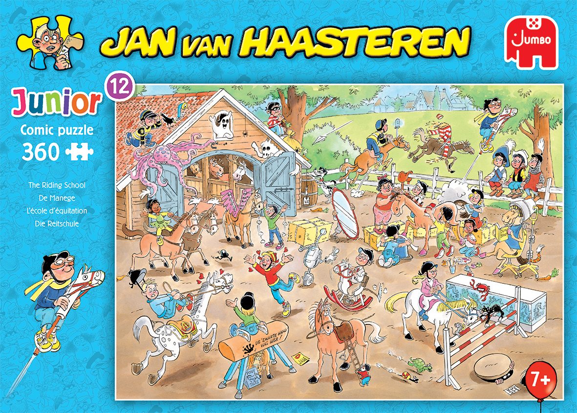 Jan van Haasteren Puzzle Jan van Haasteren Junior 12 Die Reitschule 360 Teile Puzzle, 360 Puzzleteile