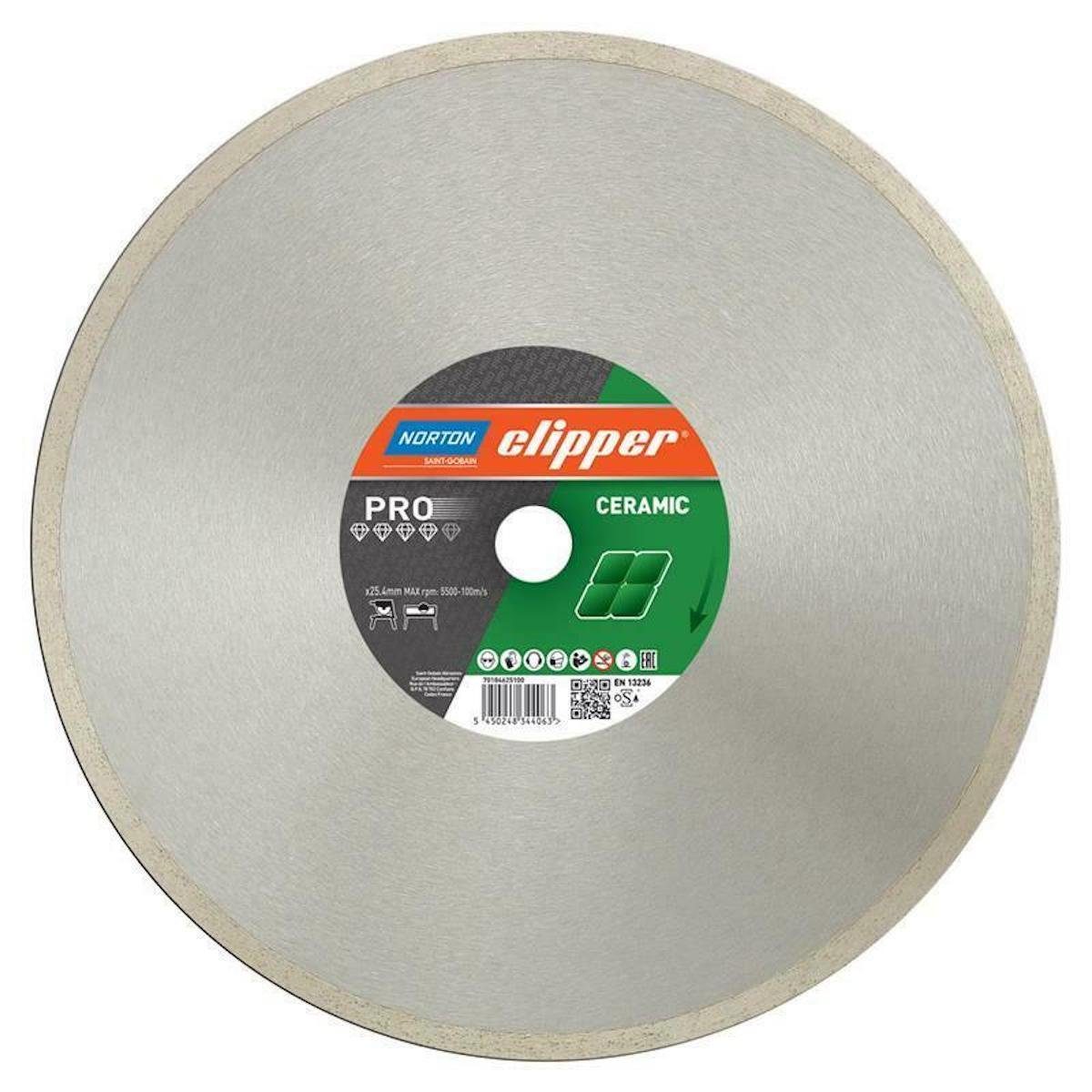 NORTON CLIPPER Diamanttrennscheibe Diamanttrennscheibe Pro Ceramic 200 x 25,4 mm 70184625093