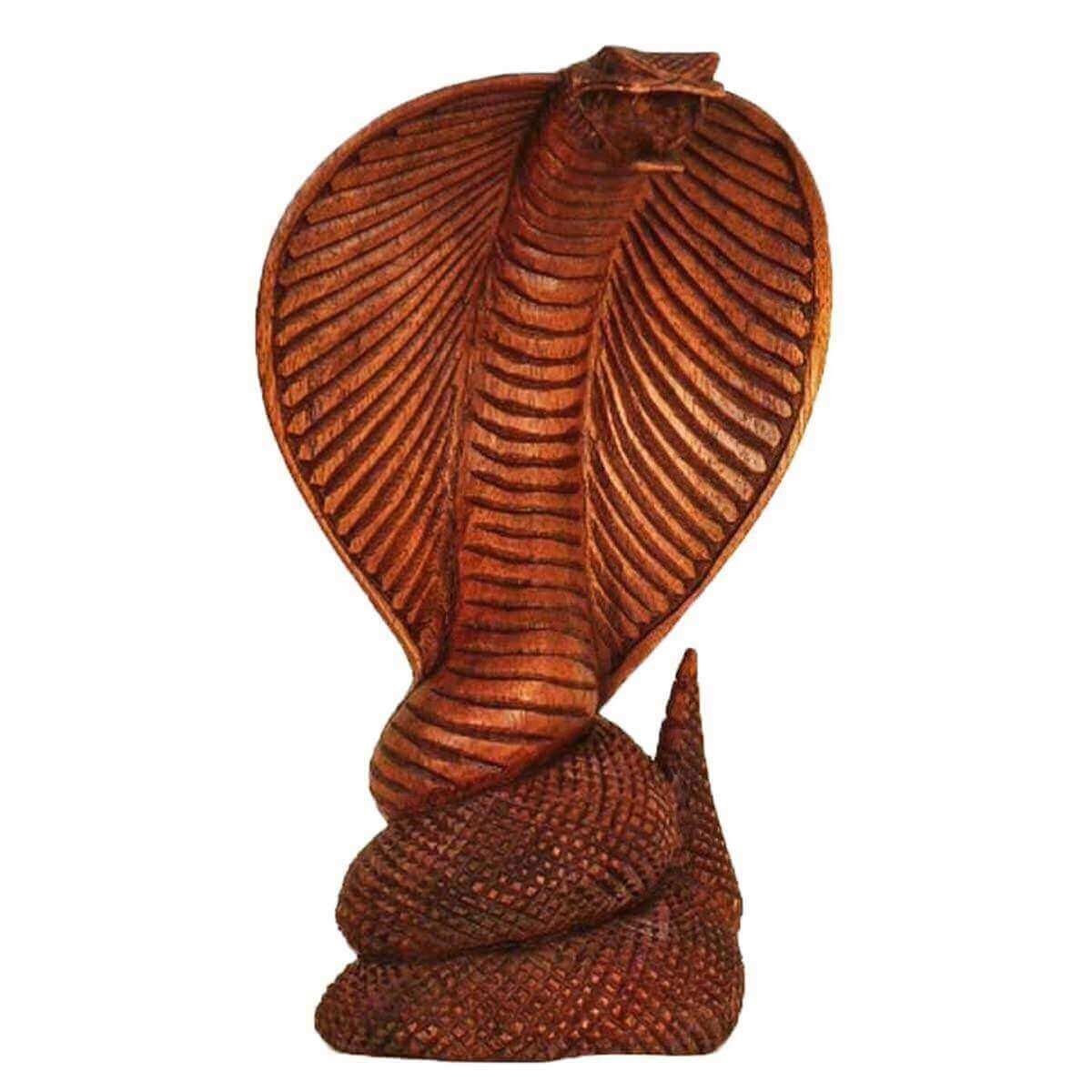SIMANDRA Skulptur Kobra, Suar-Holz | Skulpturen