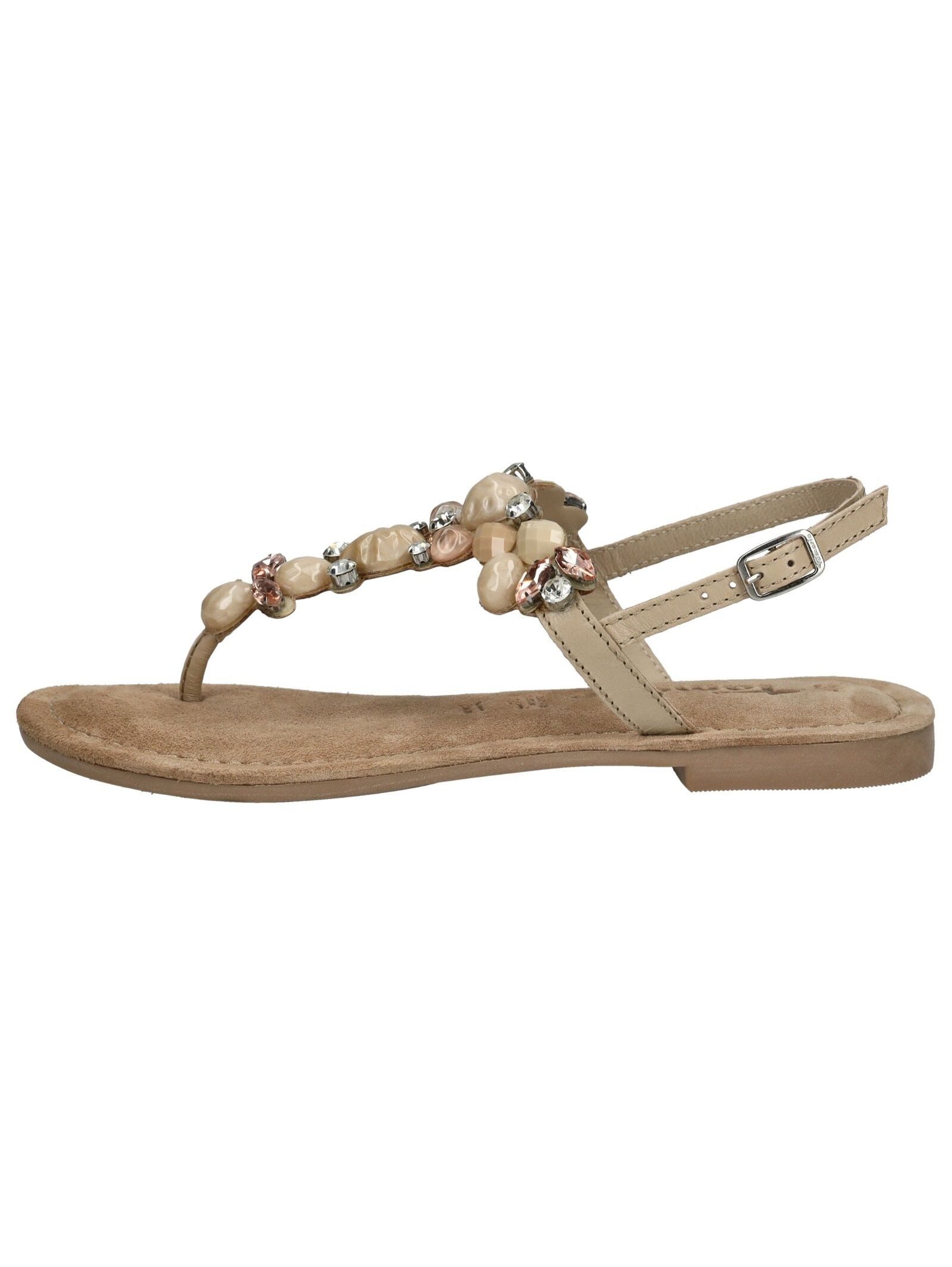 Tamaris Sandalen Veloursleder/Textil Zehentrenner günstig online kaufen