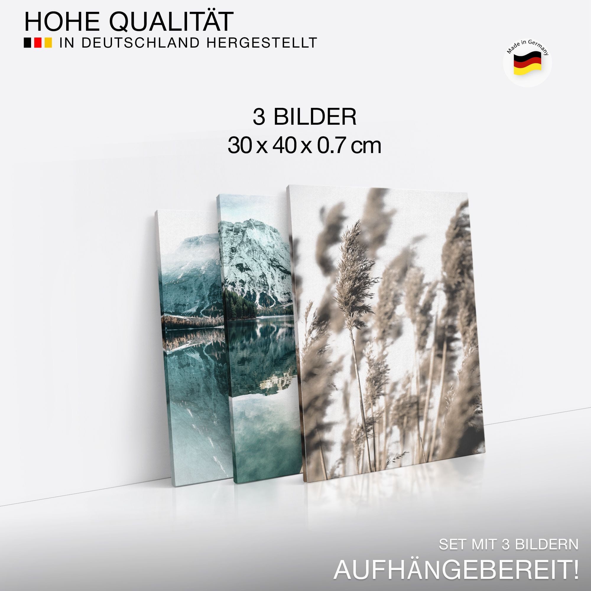 Novart Wandbild Boho Natur Landschaft Wohnzimmer Schlafzimmer Deko Bilderset, Natur