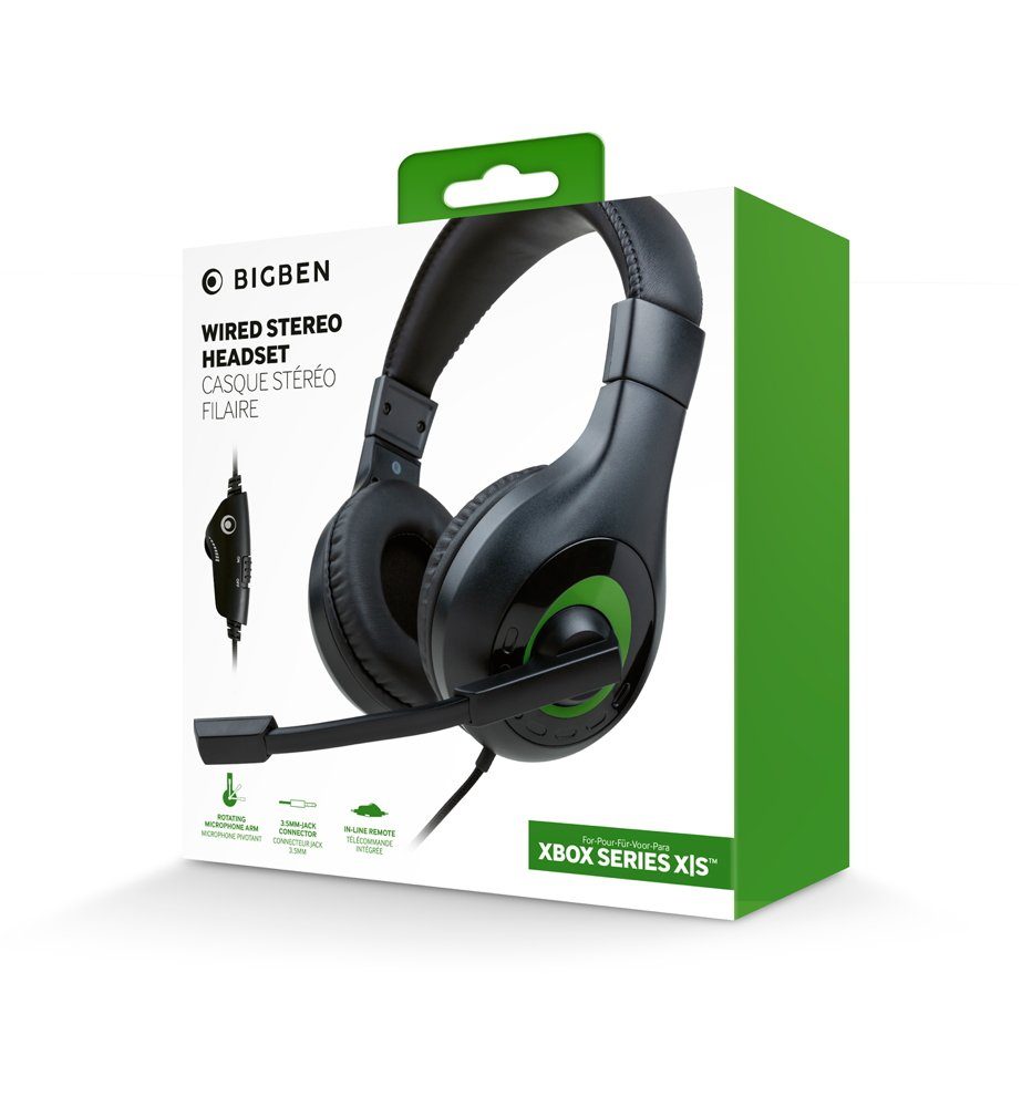 BigBen Xbox-Standfuß Bigben für XBOX Series X/S Stereo Gaming Headset schwarz BB006353