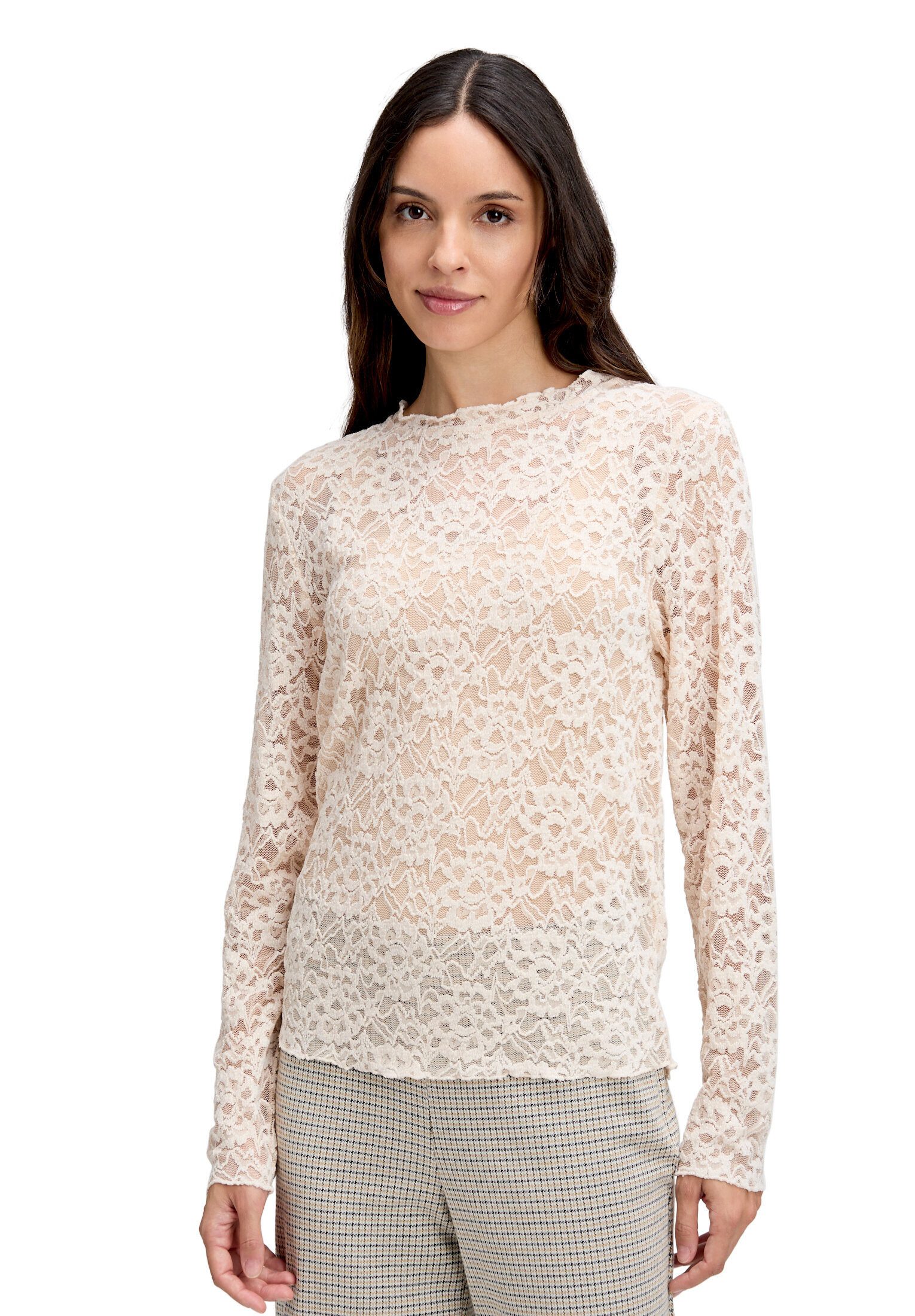 Cartoon Kurzarmshirt Damen mit Kragen (1-tlg)