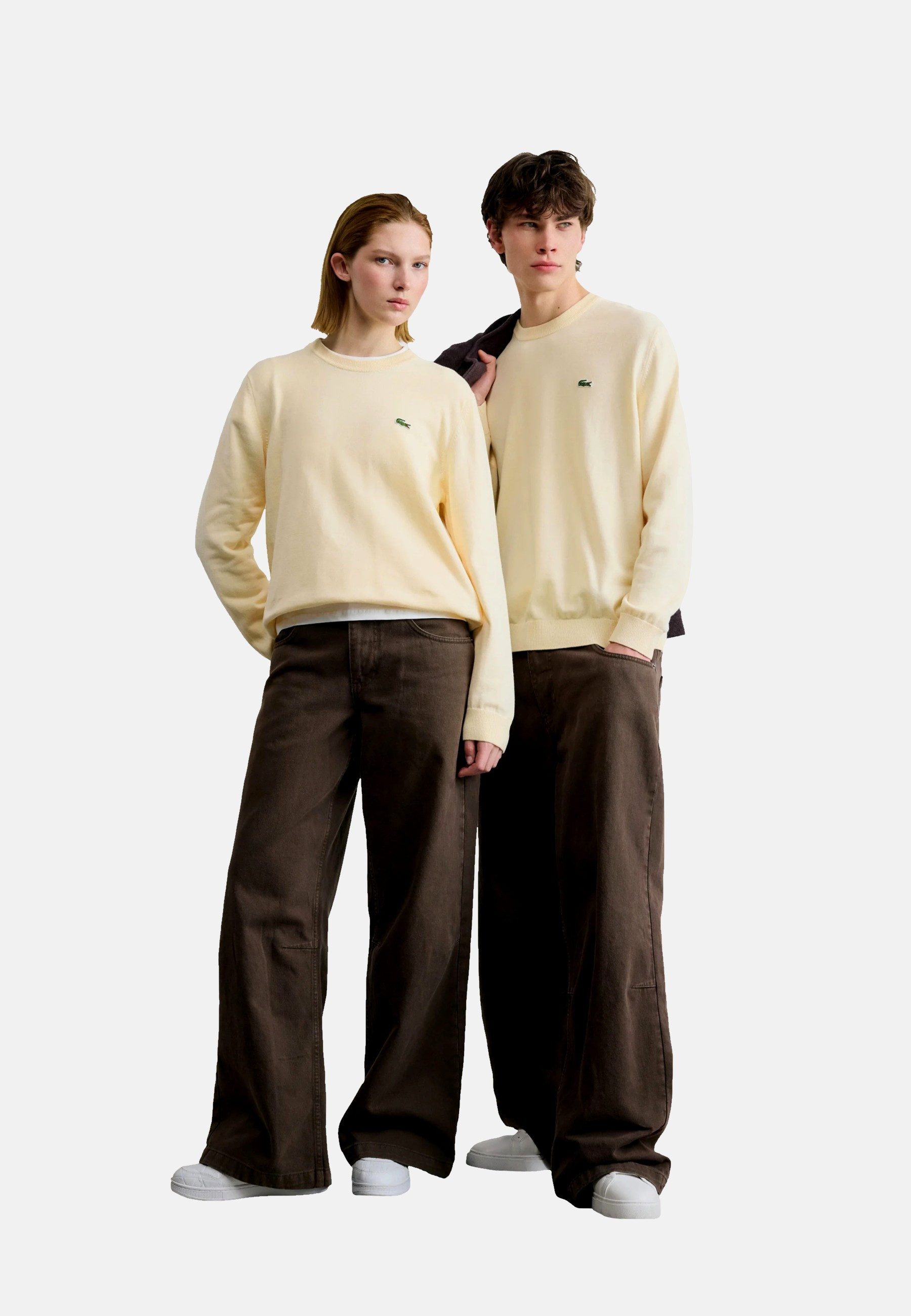 Lacoste Strickpullover Pullover Strickpullover Rundhalsausschnitt (1-tlg)