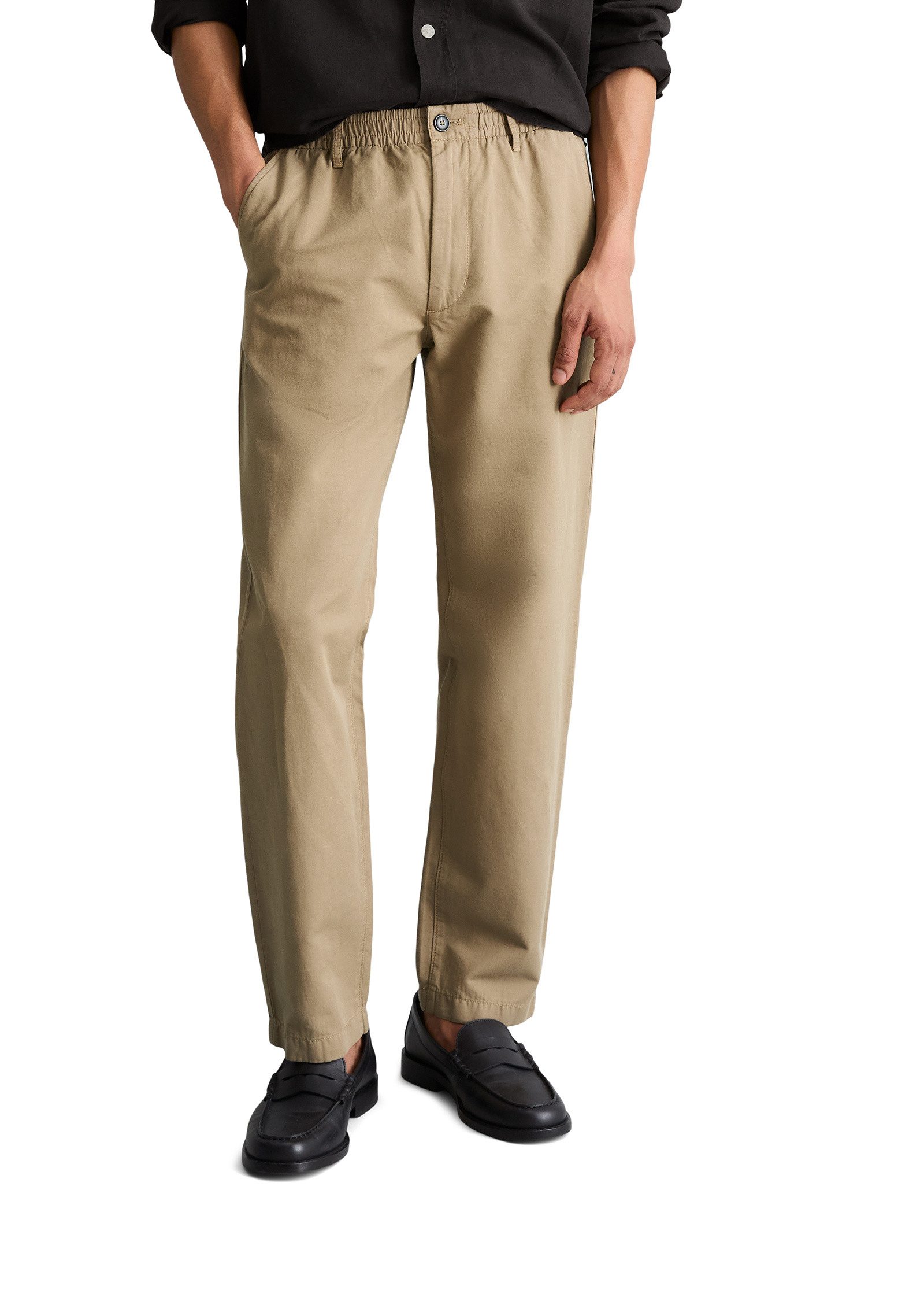 Marc O'Polo DENIM Chinohose aus Bio-Baumwolle und Leinen