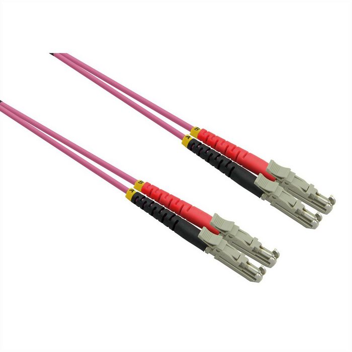 ROLINE LWL-Kabel duplex 50/125µm OM4 LSH/LSH LSOH Glasfaserkabel (750.0 cm)