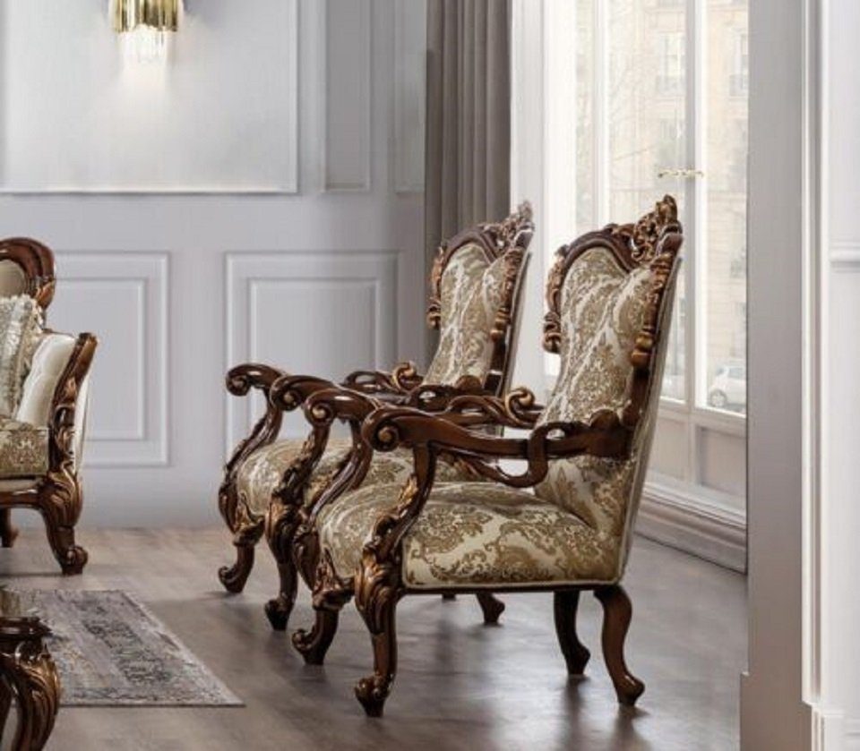 Sofa Sitz Luxus Stoff Relax Sessel, Textil Barock Sitzer Sessel Couch Lounge JVmoebel
