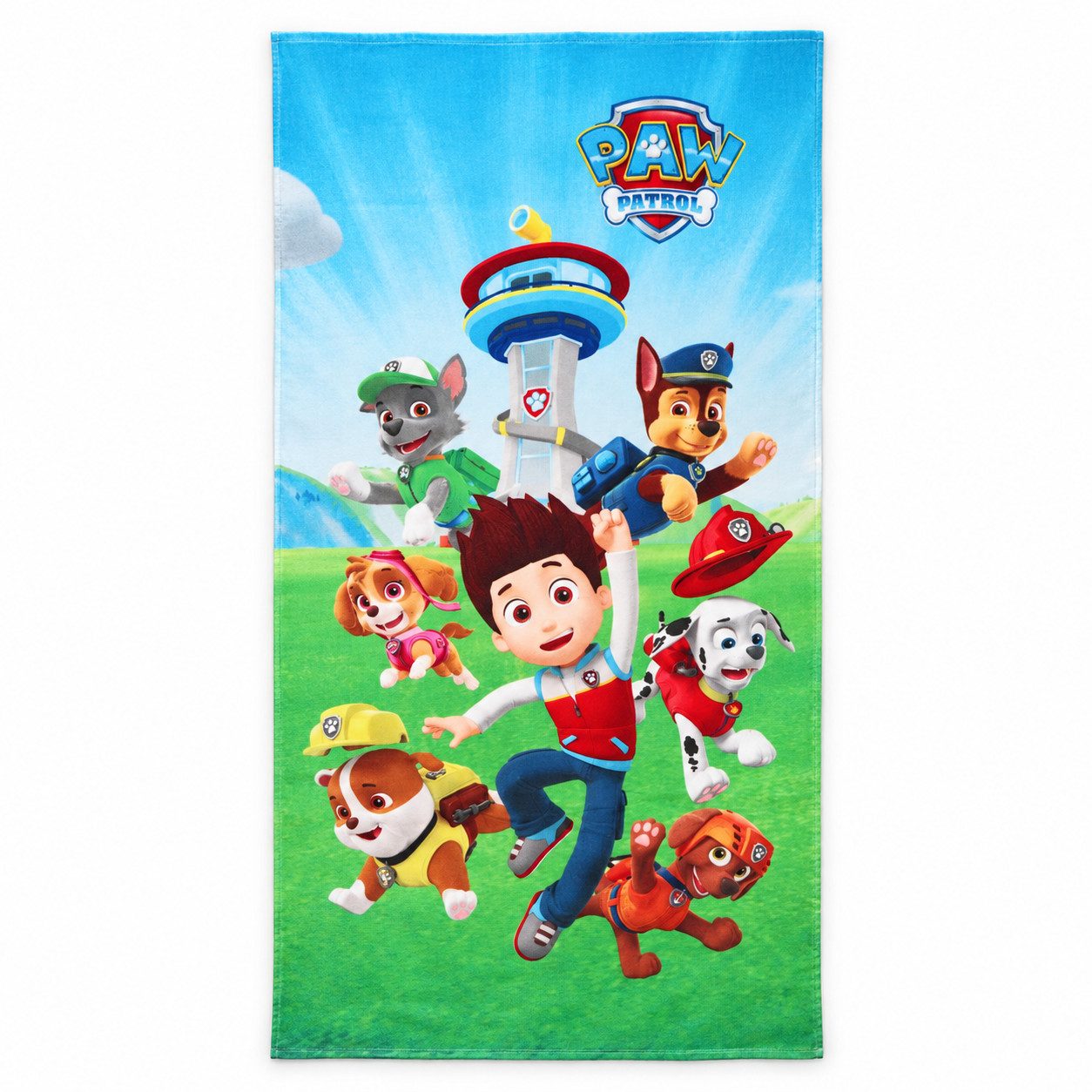 PAW PATROL Strandtuch Paw Patrol Chase Ryder Jungen Mikrofaser Badetuch 70x140 cm