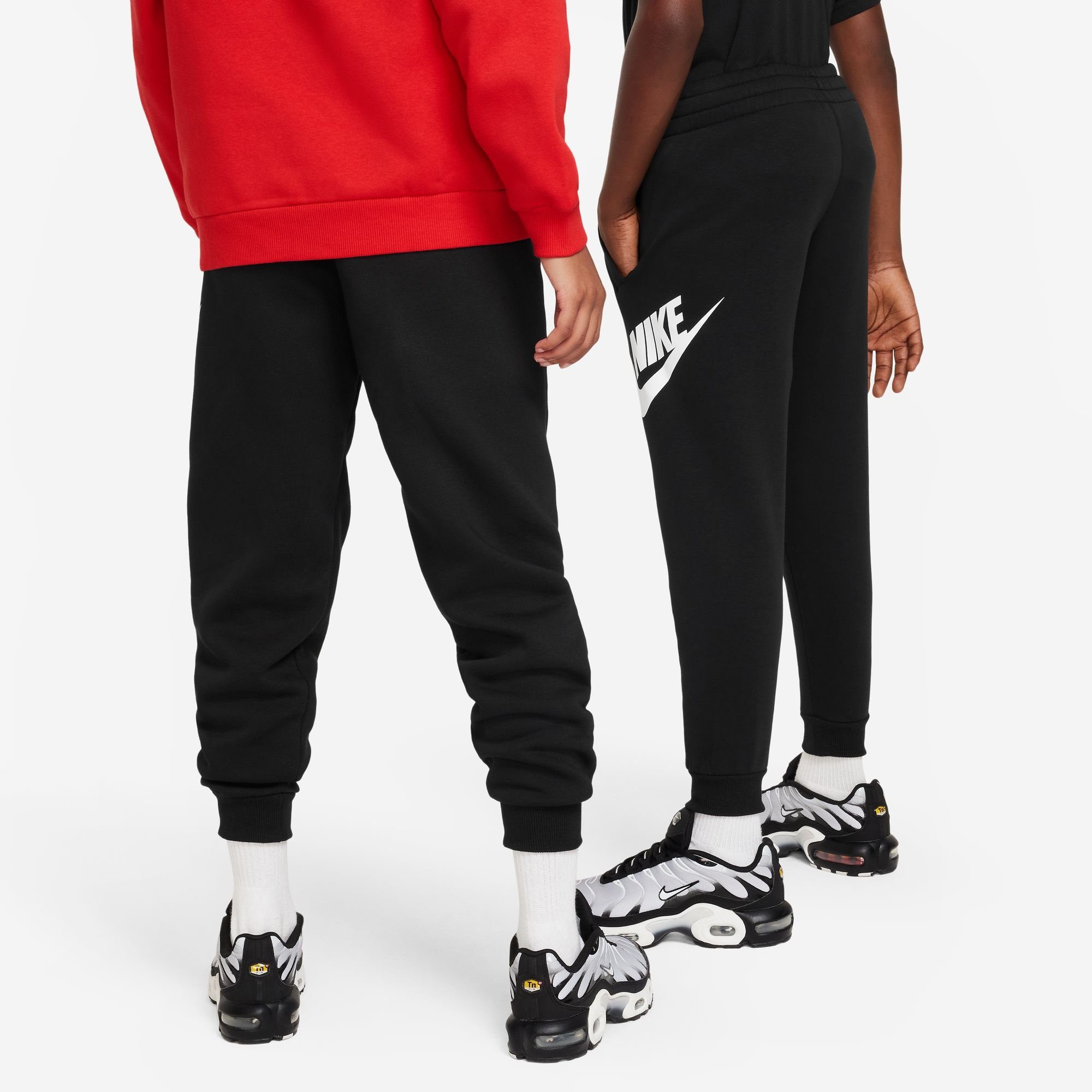 Nike Sportswear BLACK/WHITE FLEECE CLUB BIG JOGGER Jogginghose PANTS KIDS'