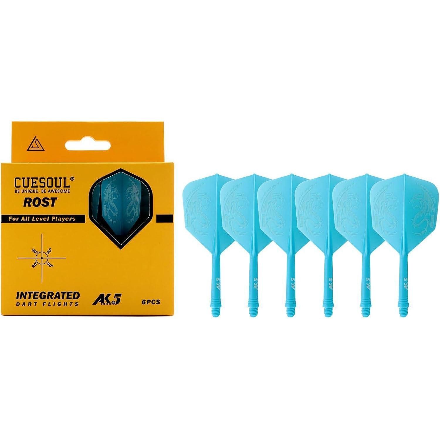 LuxusKollektion Pfeilschaft Dartschäfte Flights 6 Schaftlänge 28mm-große Flügelform-blau drachen