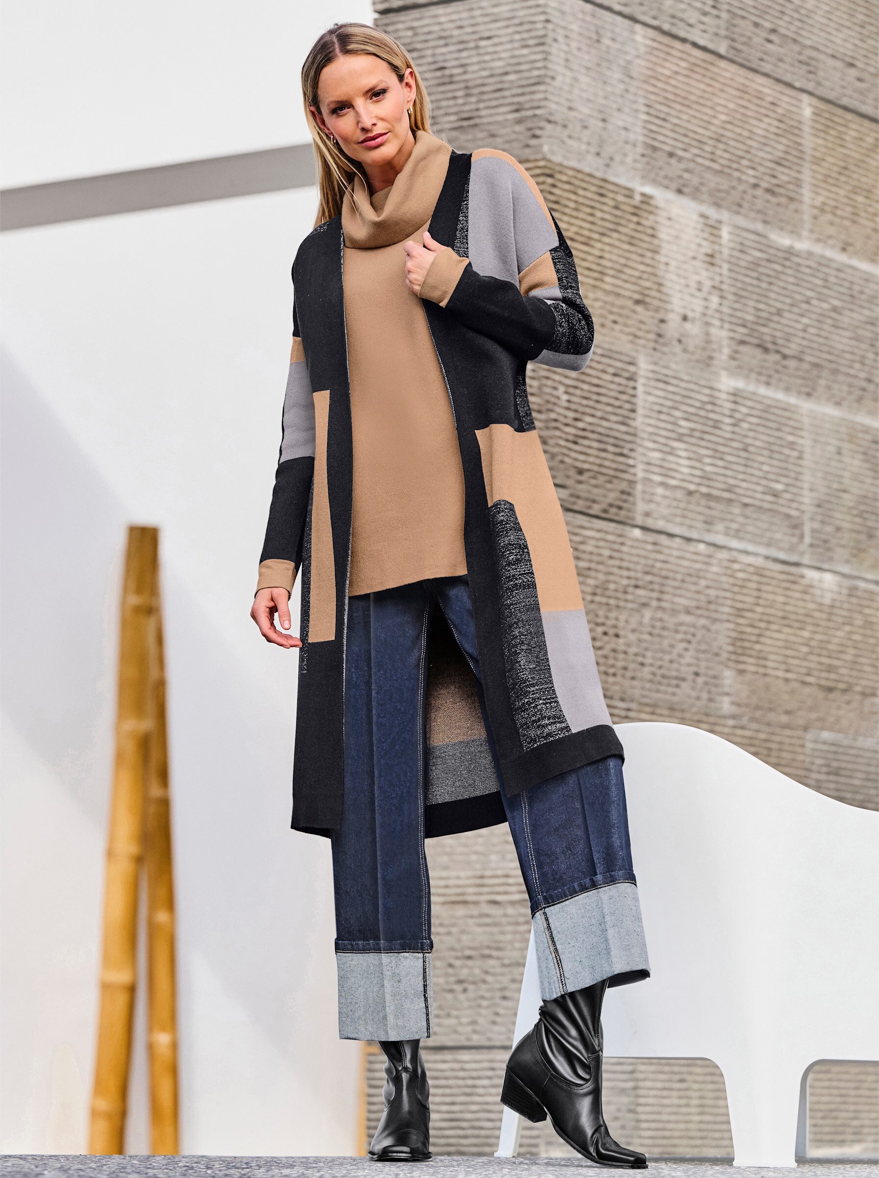 heine Strickjacke Jacquardstrickjacke . günstig online kaufen