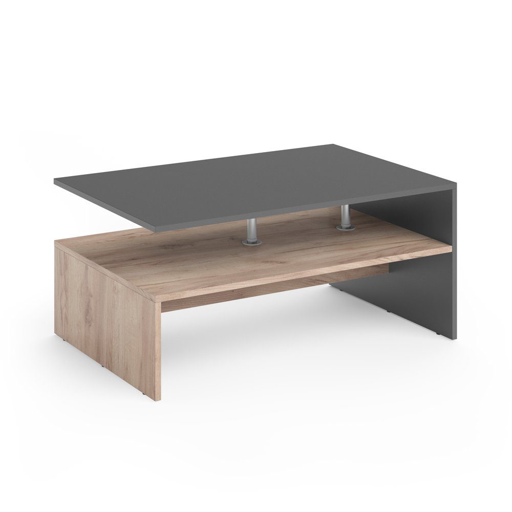 Vicco Couchtisch Amato, Anthrazit/Sandeiche, 90 x 60 cm günstig online kaufen