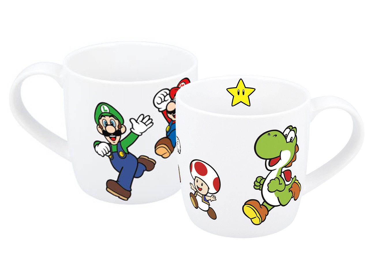 Geda Labels GmbH Tasse Super Mario Classic Dimension, 1-tlg., New Bone China, Weiß, 275ml, spülmaschinengeeignet
