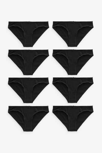 Next Bikinislip 8er-Pack Slips aus Baumwollmischgewebe, Bikini (8-St)