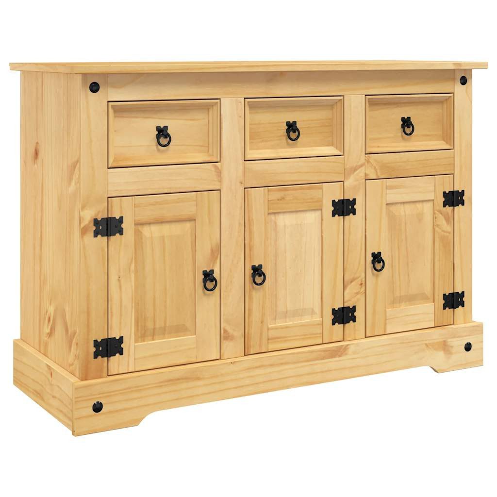 vidaXL Sideboard Sideboard "Corona" Braun 112x44x78 cm Massivholz Mexikanische Kiefer (1 St)