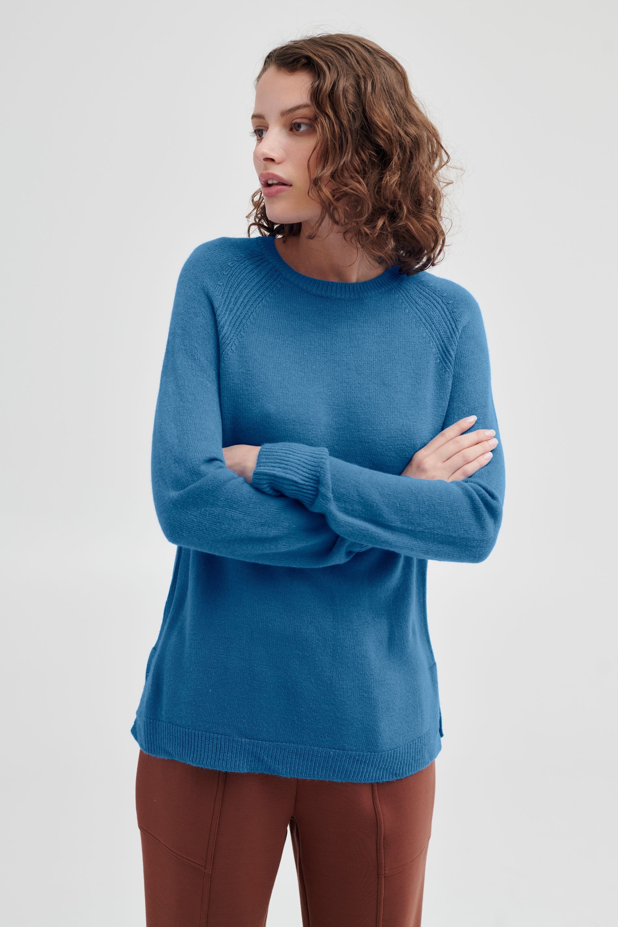 b.young Strickpullover BYMALEA SLIT JUMPER 3 - 20811905 French Blue (184140)