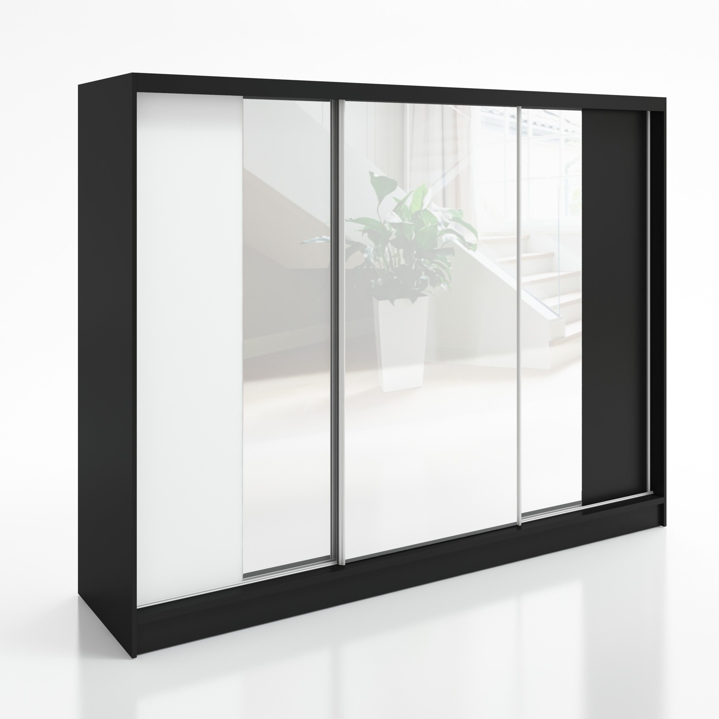 A&J MöbelLand GmbH Schiebetürenschrank VIDA 200 cm 3-türig Schrank mit Schu günstig online kaufen