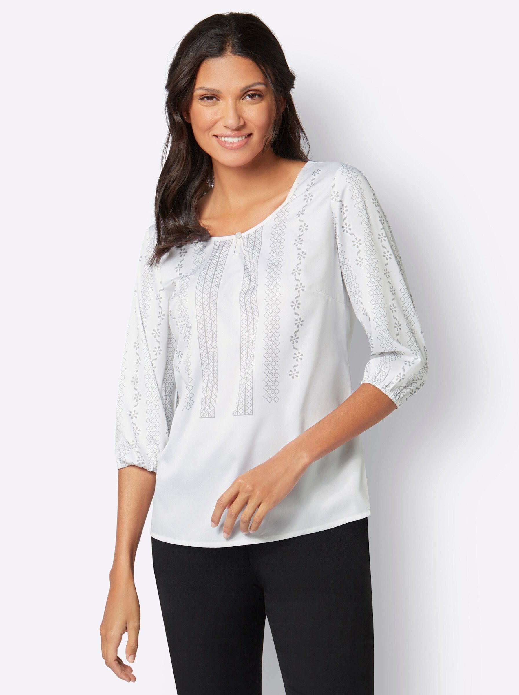 Sieh an! Klassische Bluse Schlupfbluse günstig online kaufen