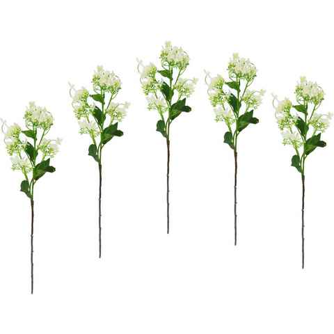 Kunstblume Blütenzweig, I.GE.A., Höhe 60 cm, 5er Set künstlicher Zweig, Kunstpflanze, Dekozweig