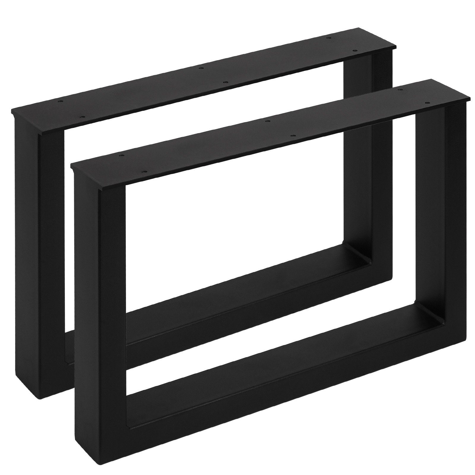 SO-TECH® Tischgestell TAB Stahl schwarz matt Profil 80 x 40 mm (2-St), bis Höhe: 720 mm und Tiefe: 800 mm