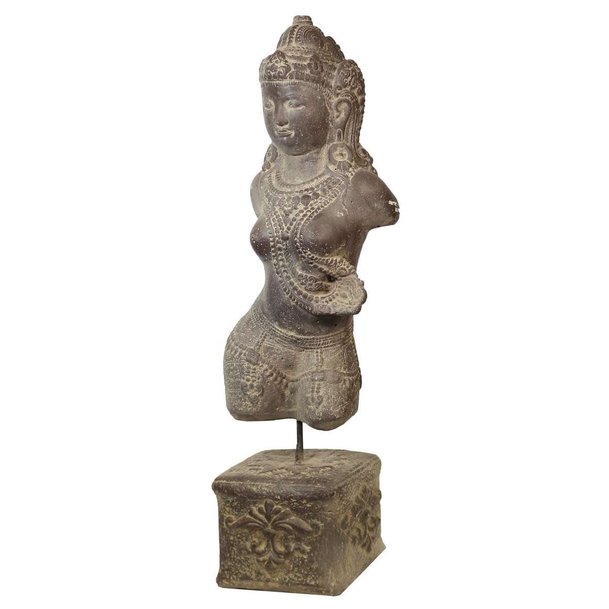 Oriental (1 Dekofigur in Handarbeit cm Devi Herstellung Galerie Ursprungsland Gartenfigur Sockel Sita St), Figur im traditionelle auf 60