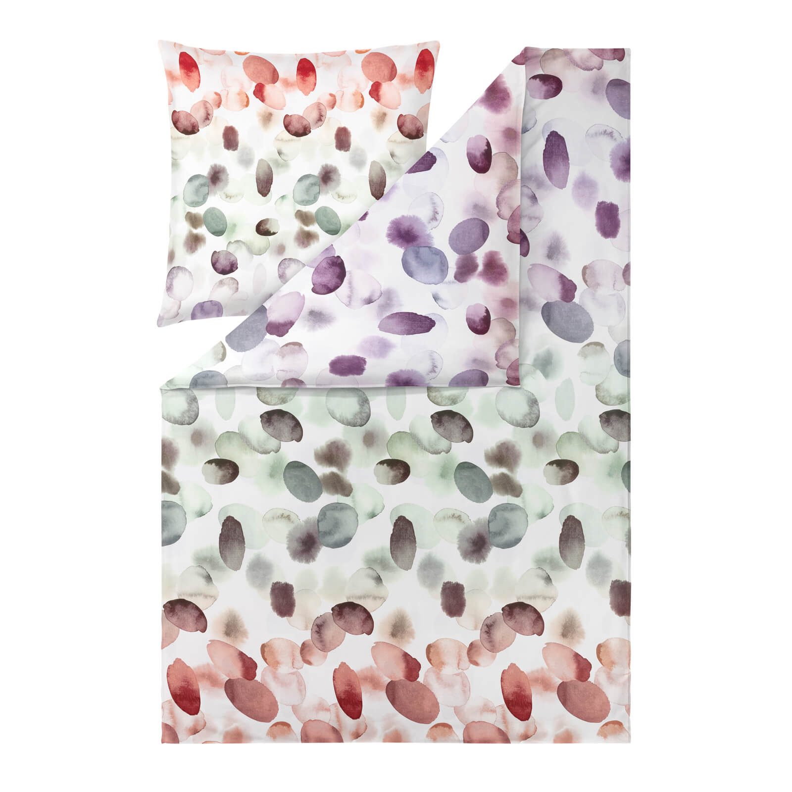 Estella Bettwäsche Millie 4833 985 Mulricolor, Satin, 2 teilig, Farbspritzer, Bunt